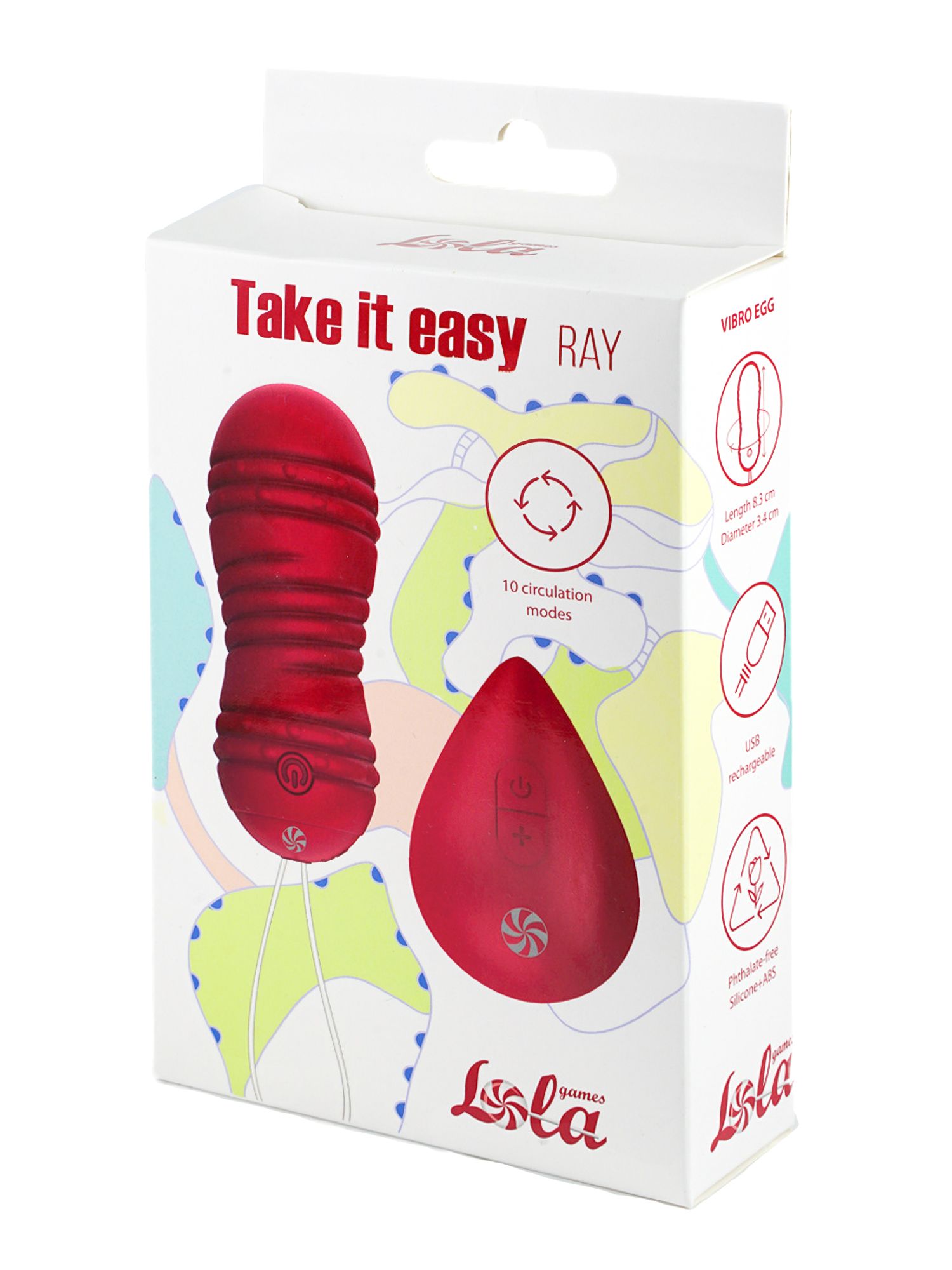 виброшарики с циркуляцией на пульте управления take it easy ray wine red 9021-12lola в Симферополе