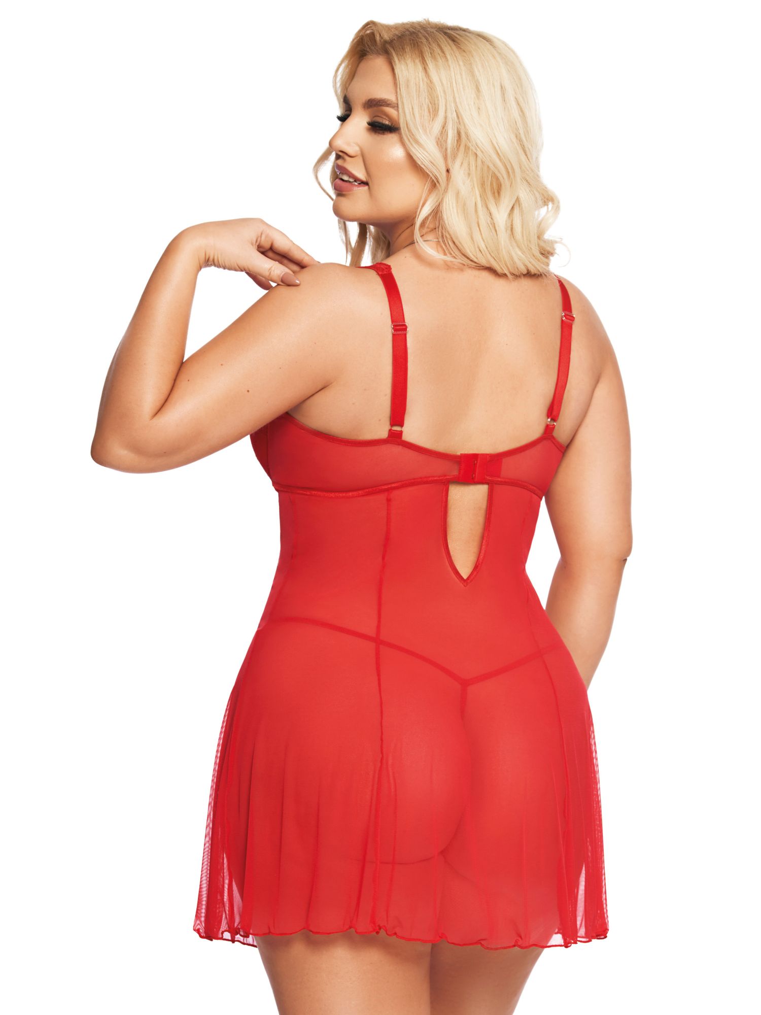 Эротическое комбинация и стринги softline collection berta, красный, xxxl в Симферополе