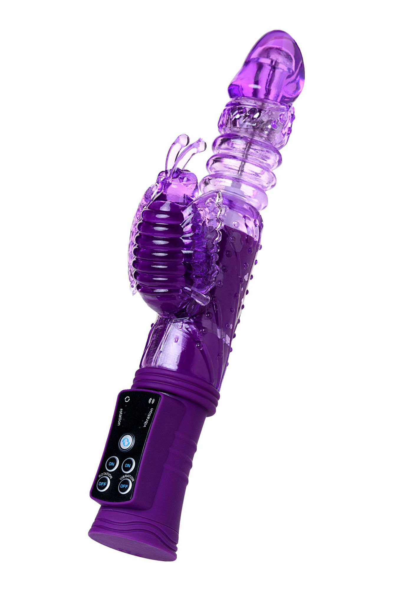 вибратор с клиторальным стимулятором toyfa a-toys high-tech fantasy, tpr, фиолетовый, 23 см в Симферополе