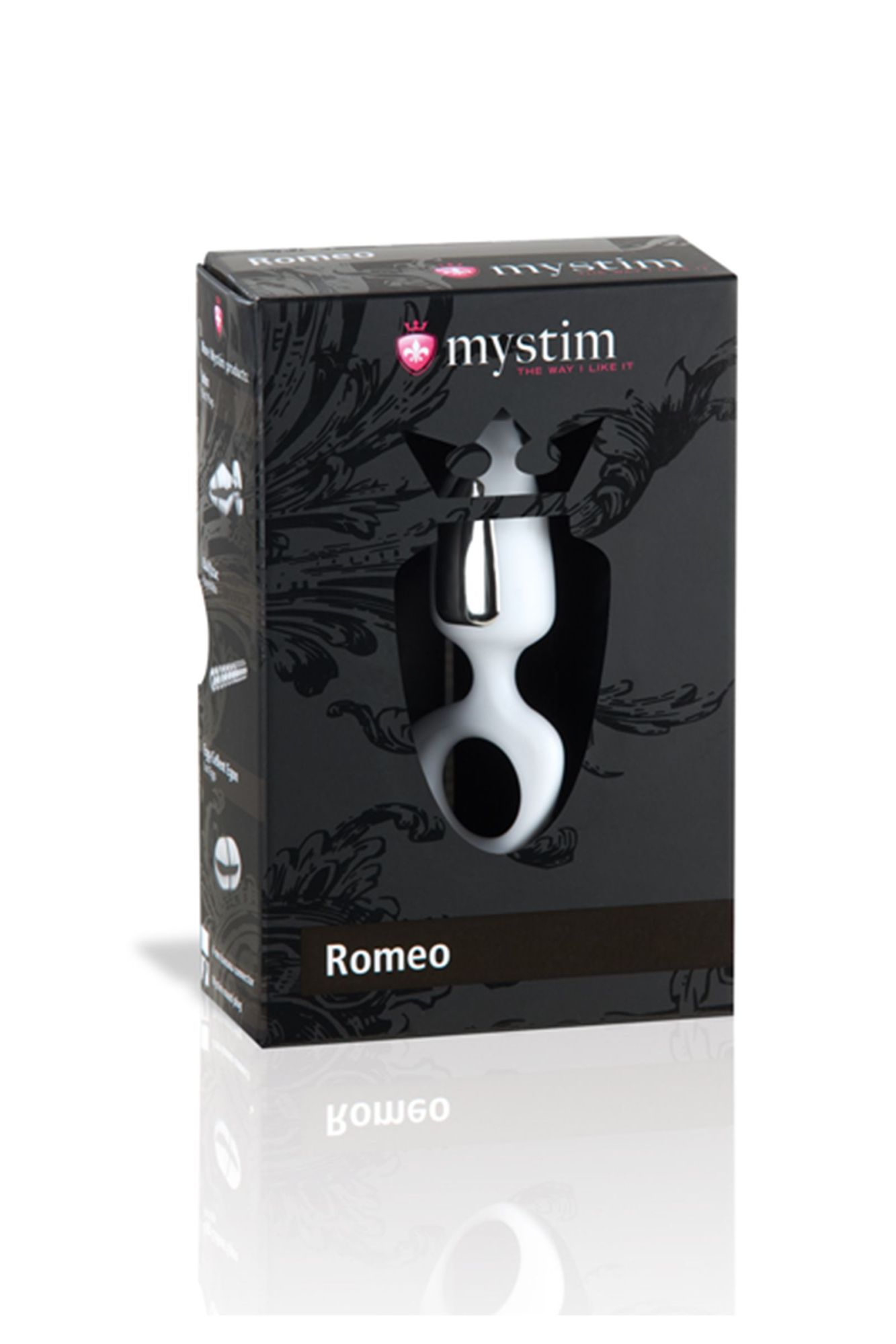 анальная пробка mystim romeo, электростимуляция, пластик, белый, 8,5 см, ø 3,5 см в Симферополе