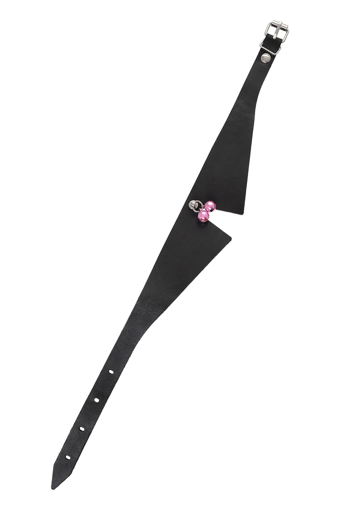 чокер-воротник pecado bdsm, с бубенчиками, натуральная кожа, чёрный в Симферополе