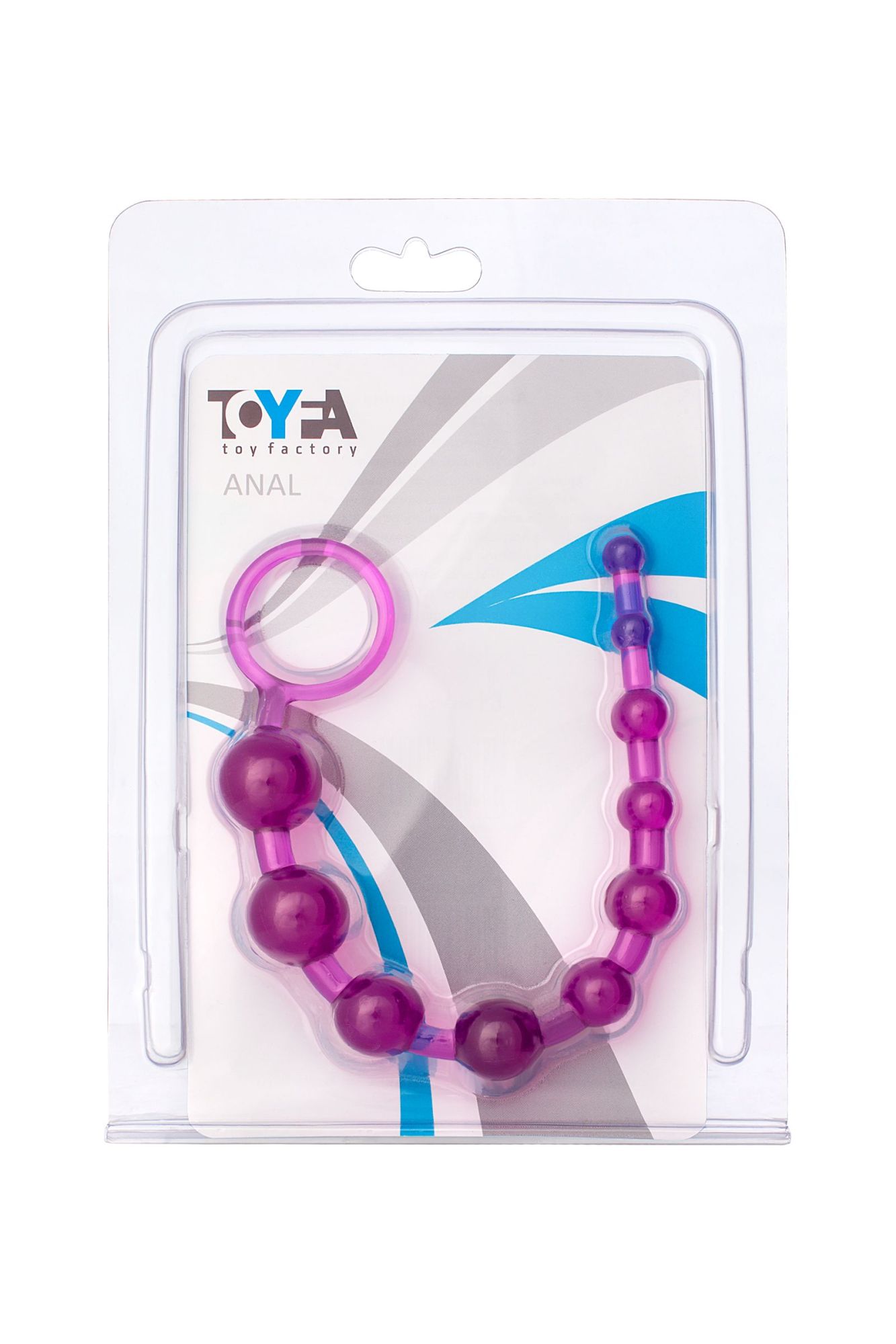 анальная цепочка toyfa, pvc, фиолетовый, 30 см в Симферополе