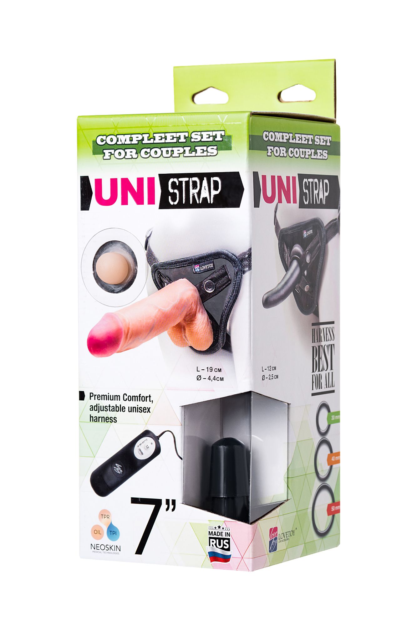 страпон на креплении lovetoy uni strap 7" harness best of all с вибрацией, телесный в Симферополе