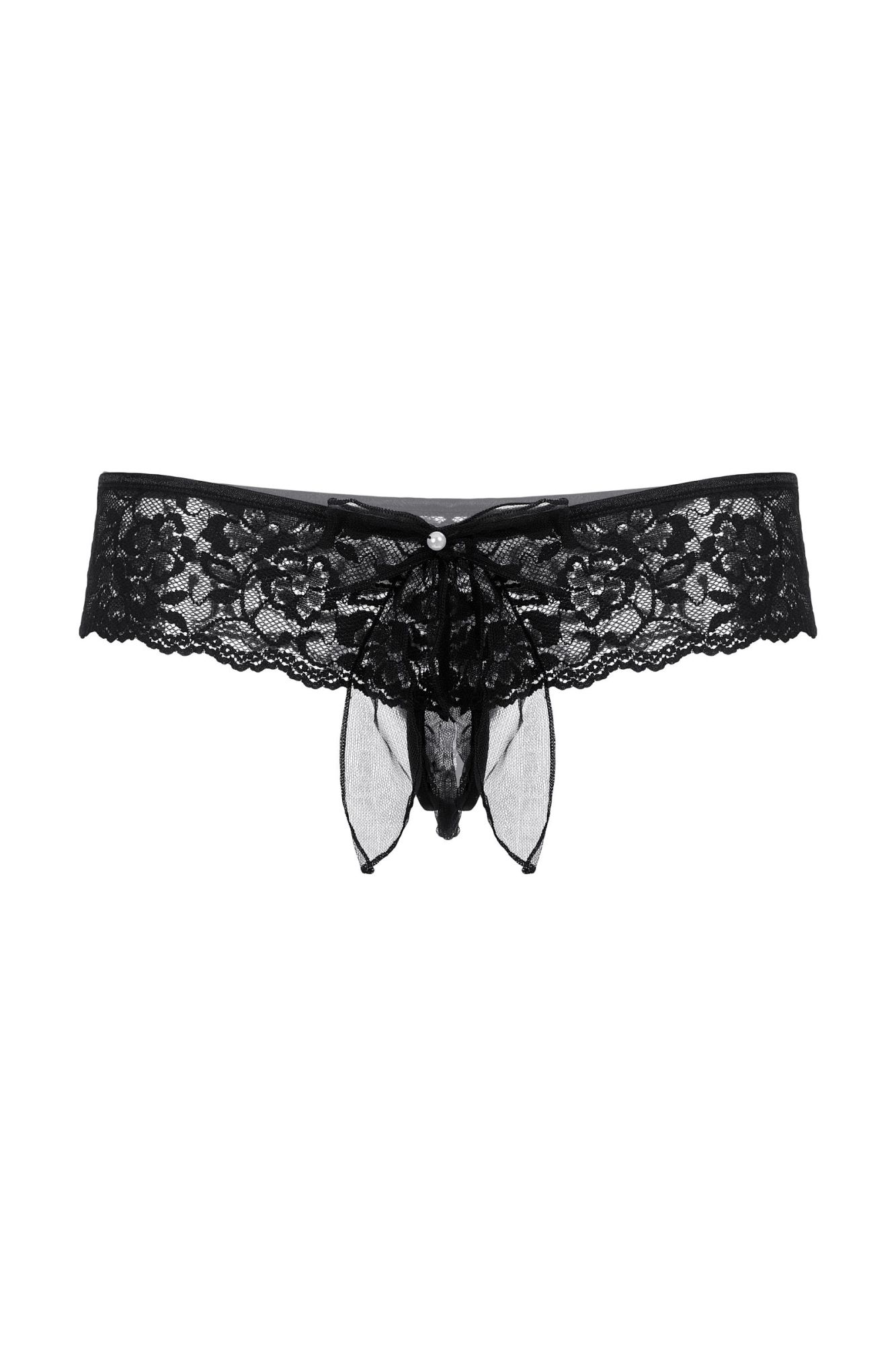 Эротическое шортики с бантиком открытые кружевные softline collection, черный, s/m в Симферополе