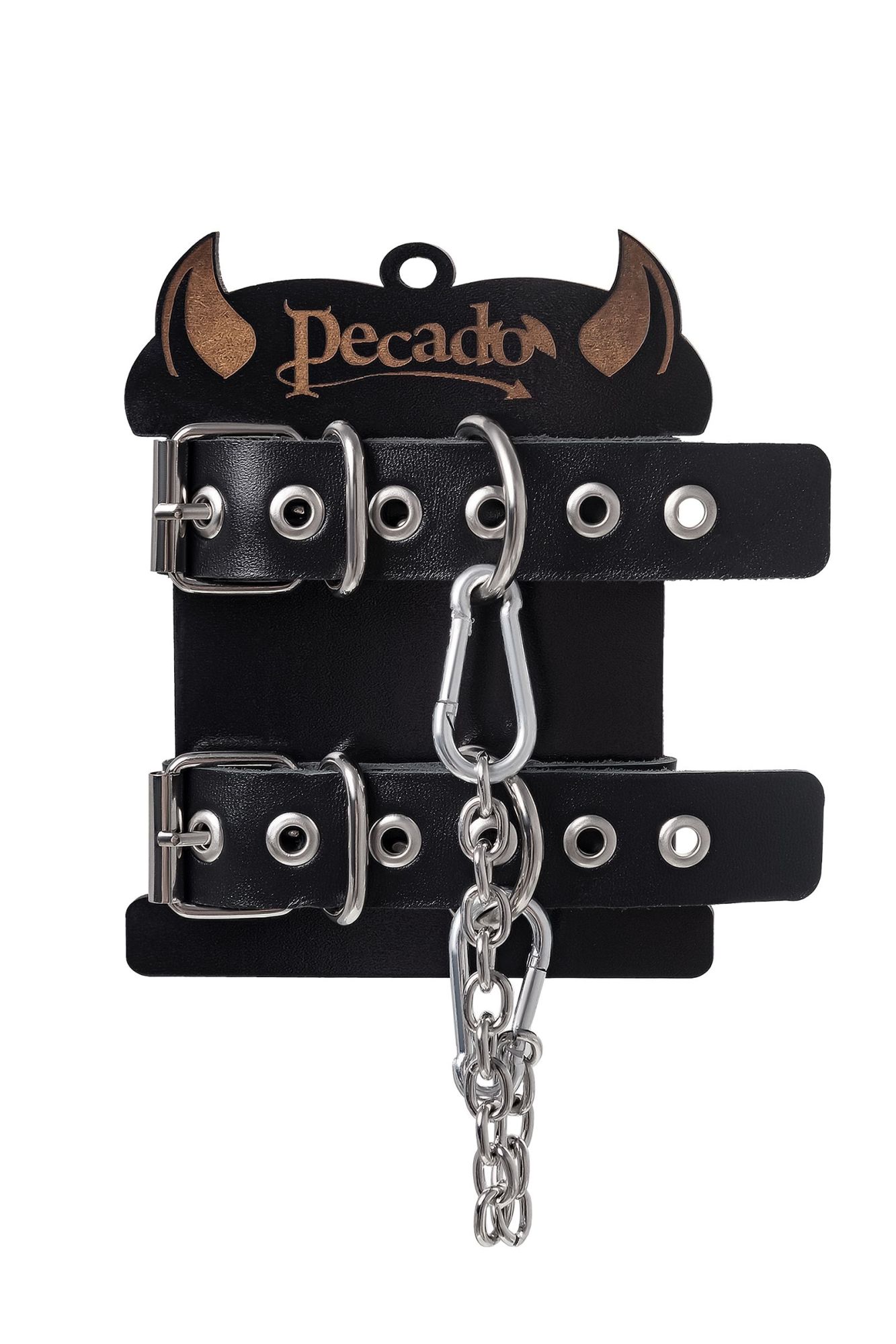 оковы pecado bdsm, из одного ремешка с люверсами, натуральная кожа, чёрные в Симферополе