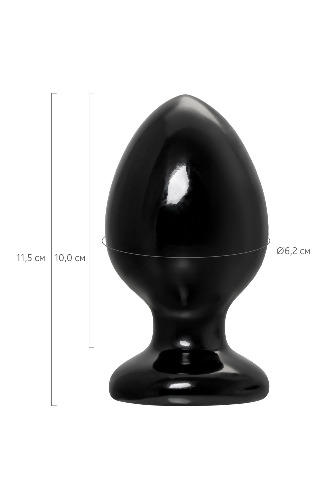 анальная втулка toyfa popo pleasure cetus α, pvc, черная, 11,5 см, ø 6,2 см в Симферополе