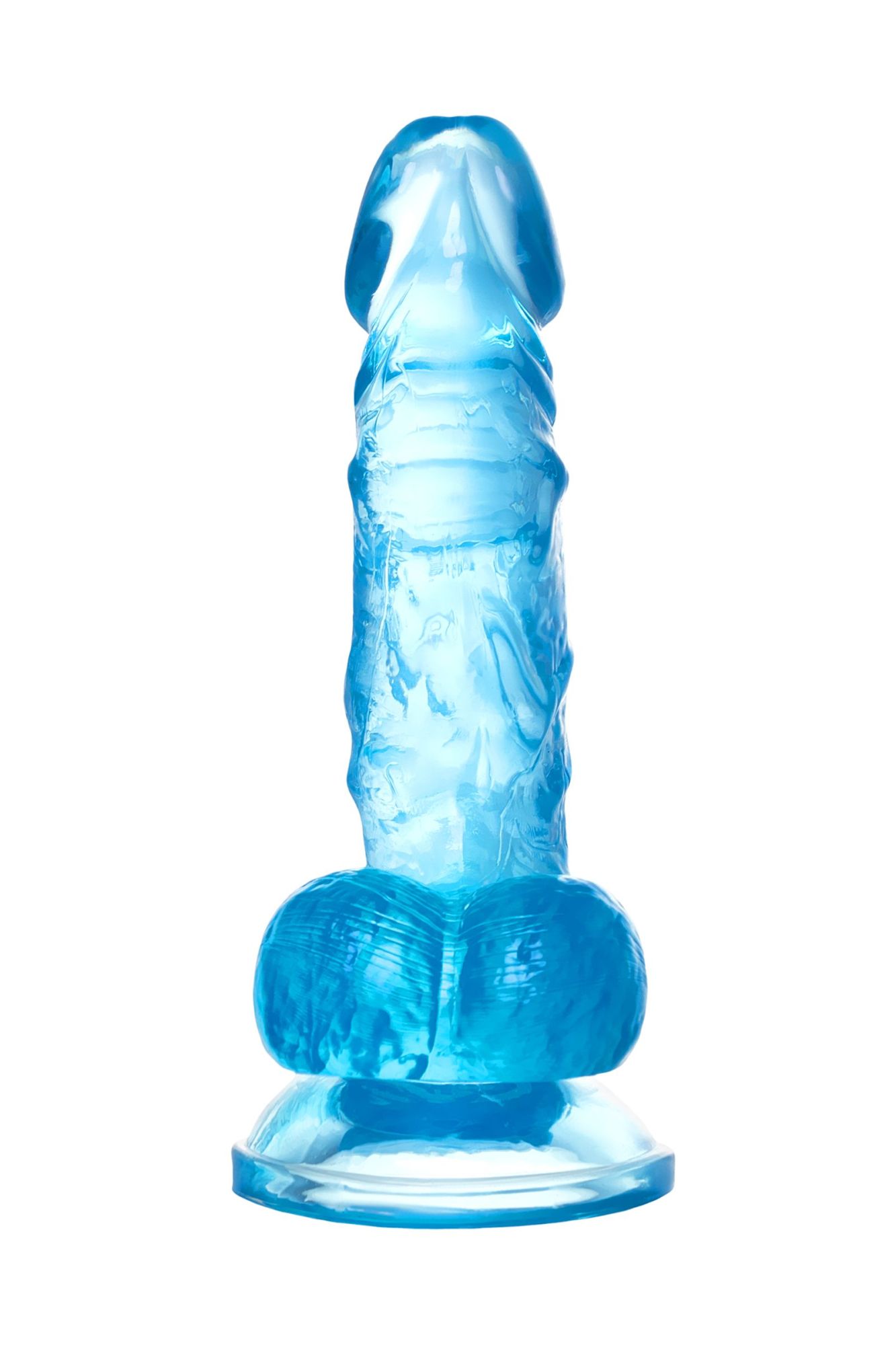 реалистичный фаллоимитатор a-toys by toyfa indy, tpe, голубой, 15,8 см в Симферополе