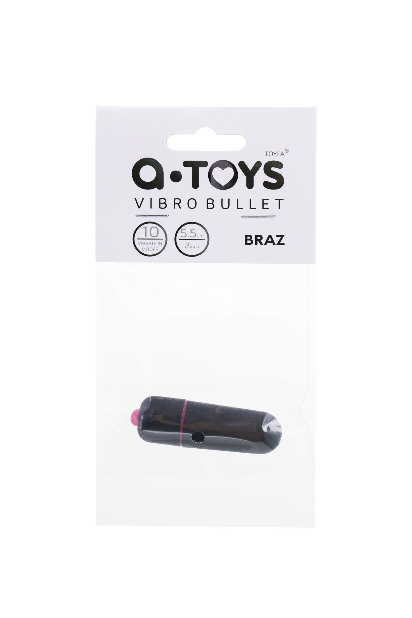 вибропуля a-toys braz abs пластик, черный, 5,5 см, ø 1,7 см в Симферополе