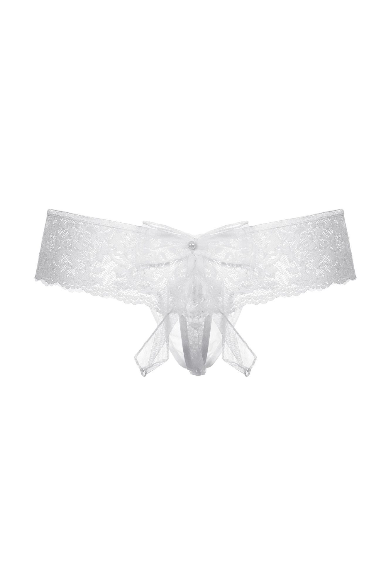 Эротическое шортики с бантиком открытые кружевные softline collection, белый, m/l в Симферополе