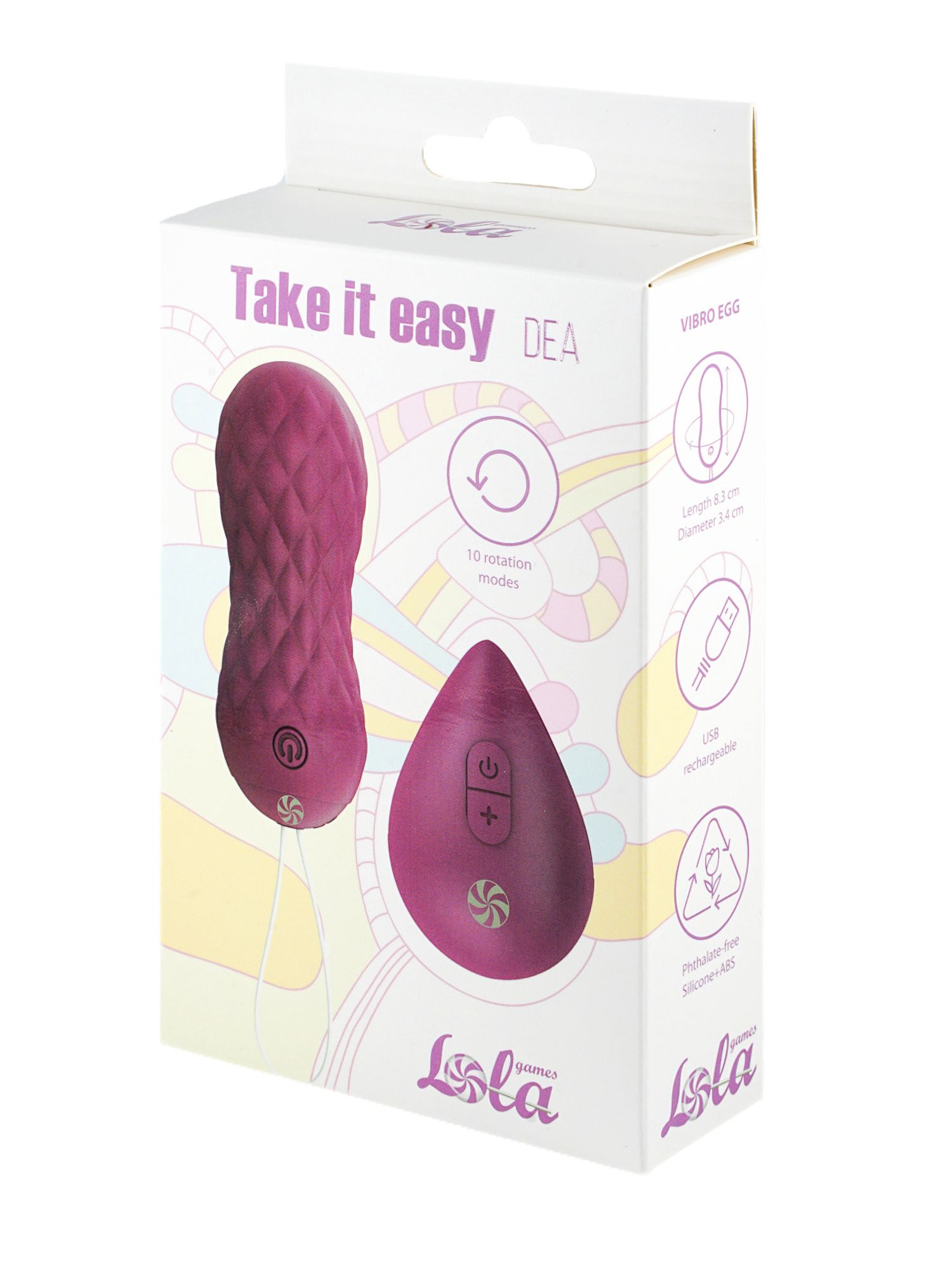 вращающиеся виброшарики на пульте take it easy dea purple 9021-06lola в Симферополе