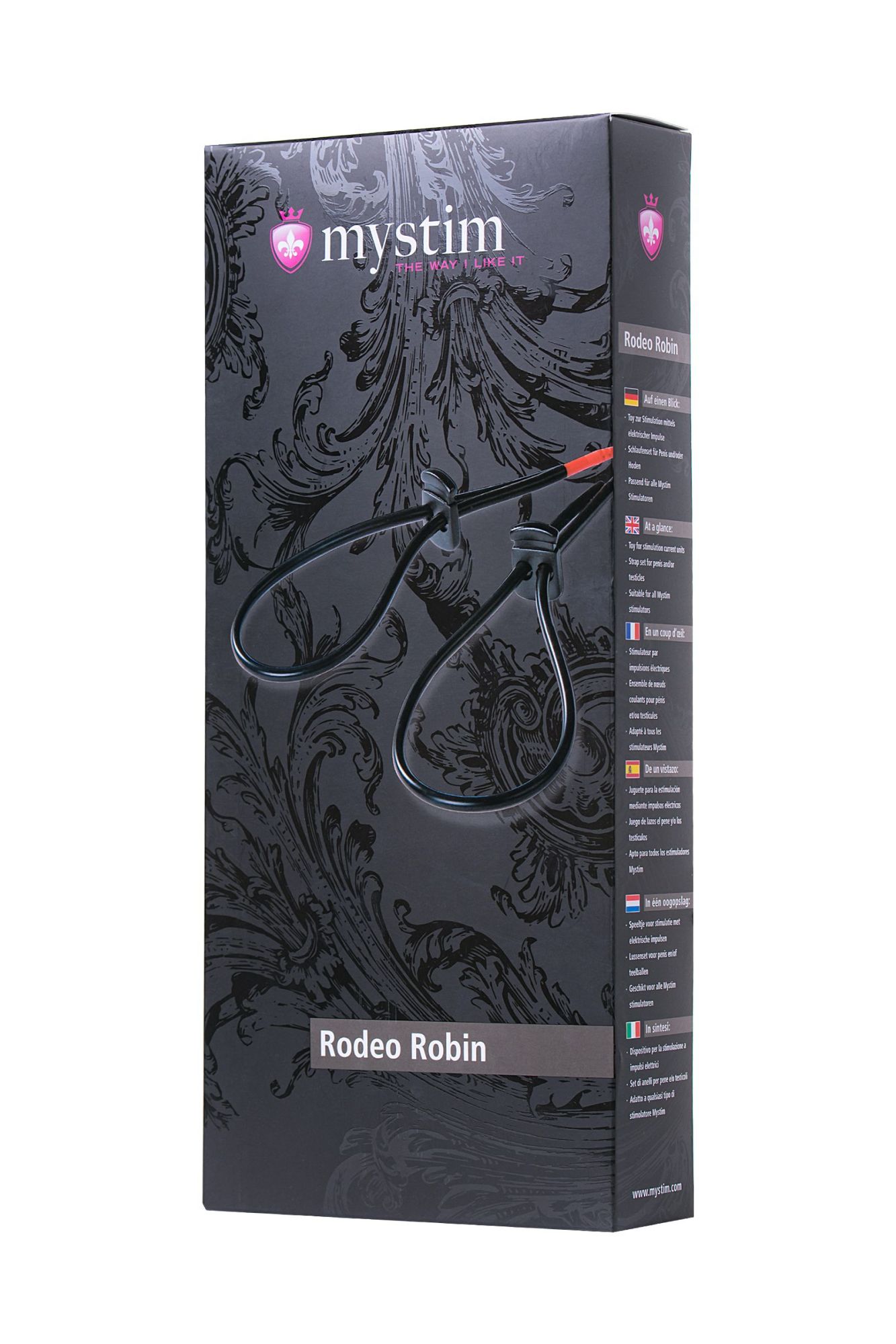 лассо для пениса mystim rodeo robin, электростимуляция, силикон, черный, 42см в Симферополе