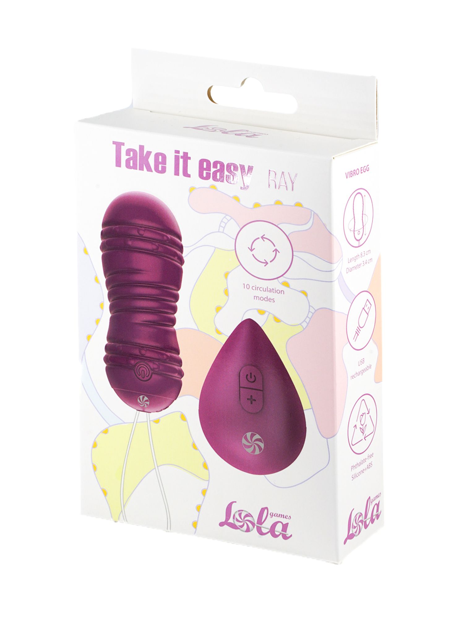 виброшарики с циркуляцией на пульте управления take it easy ray purple 9021-11lola в Симферополе