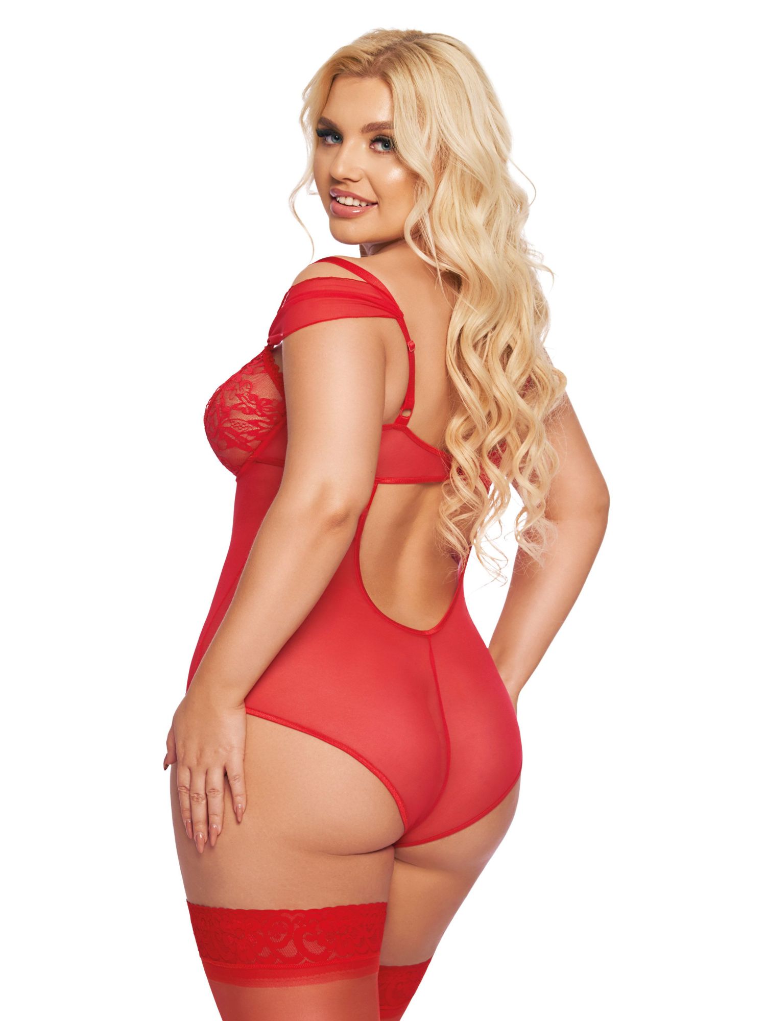 Эротическое боди softline collection dora, красный, xxxl в Симферополе