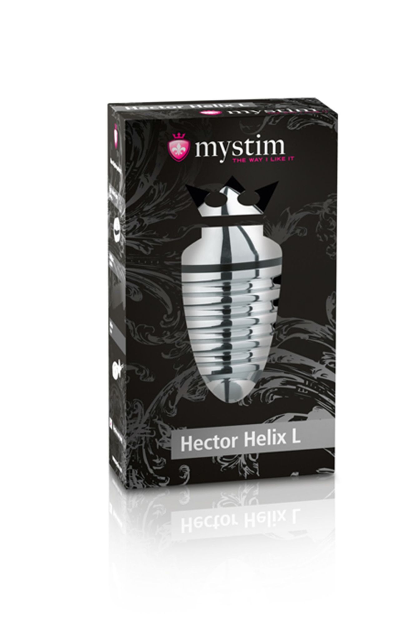 анальная пробка mystim hector helix l, электростимуляция, хирургическая сталь, серебряная, 11,5 см, в Симферополе