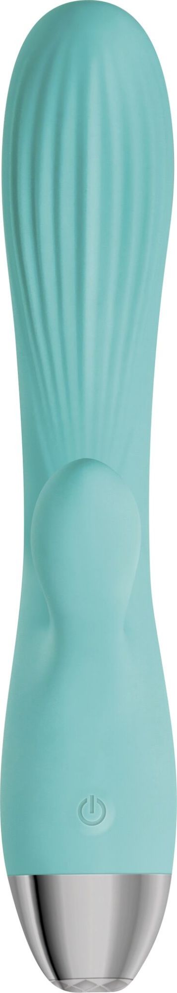 вибромассажер eve's rechargeable pulsating dual massager, голубой в Симферополе