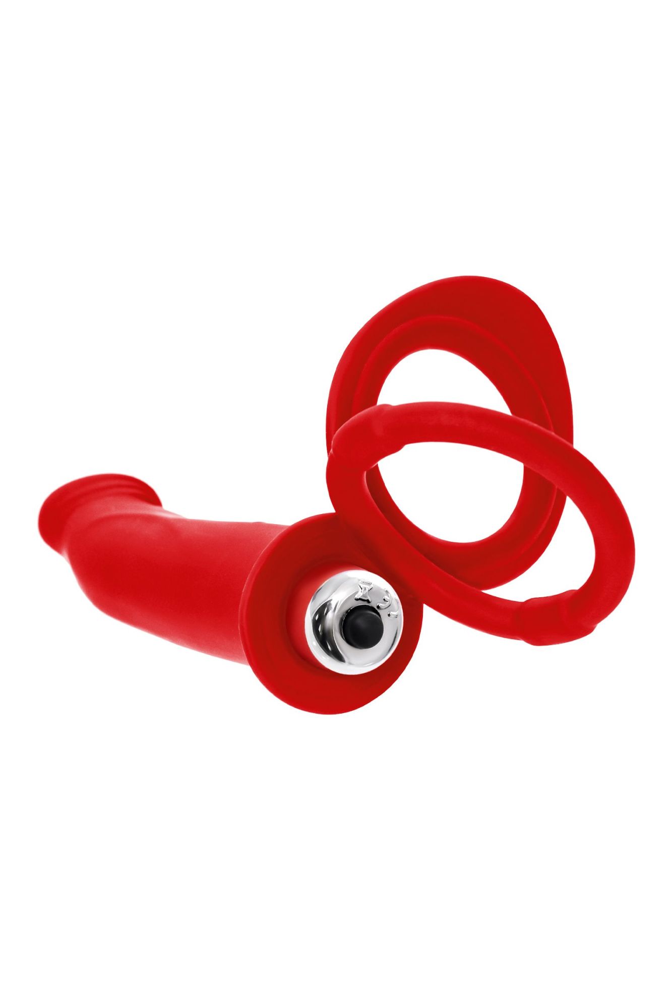 насадка на пенис для двойного проникновения black&red by toyfa, силикон, красная, 19 см в Симферополе