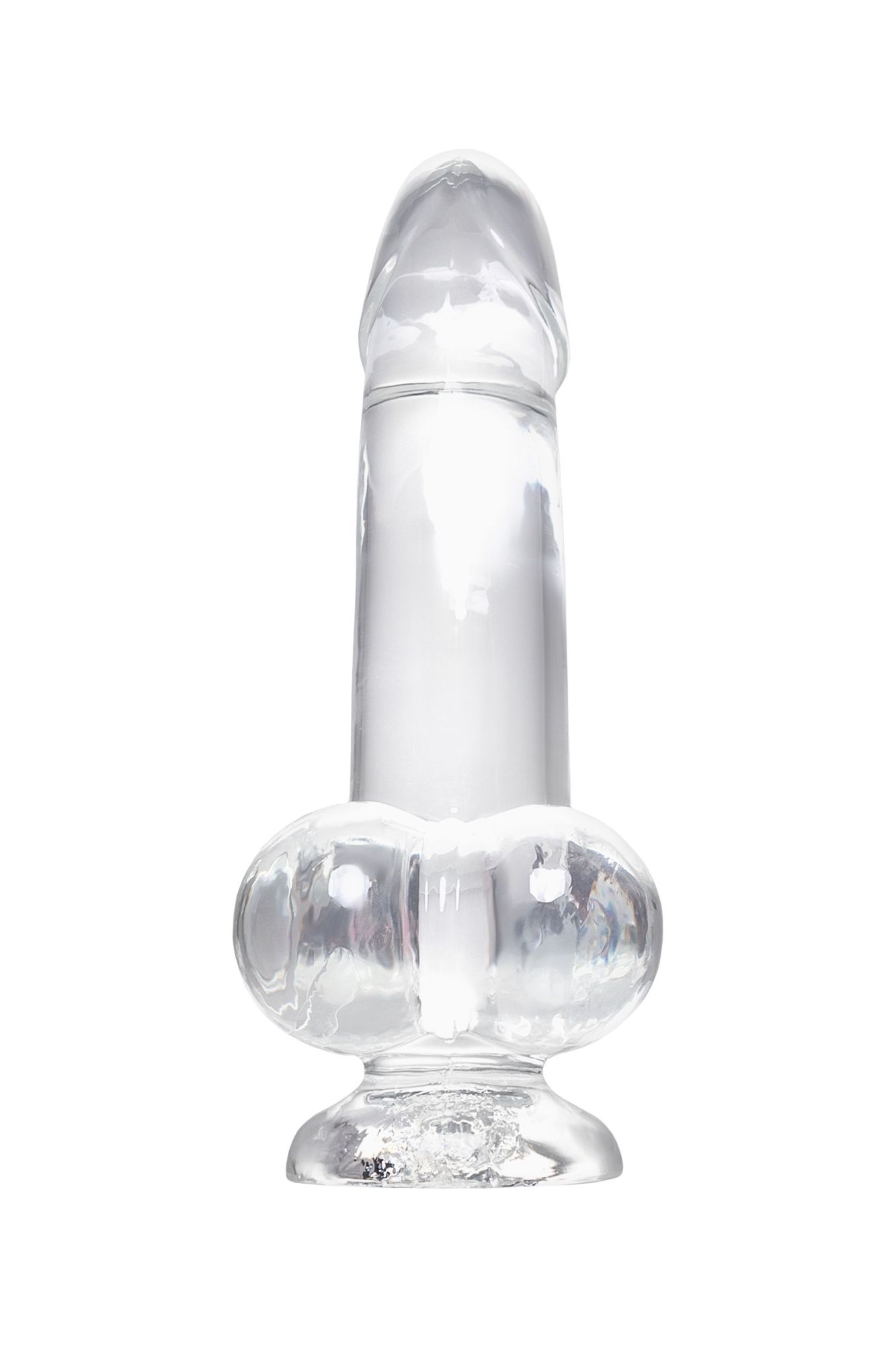 реалистичный фаллоимитатор a-toys by toyfa cryst, tpe, прозрачный, 15 см в Симферополе