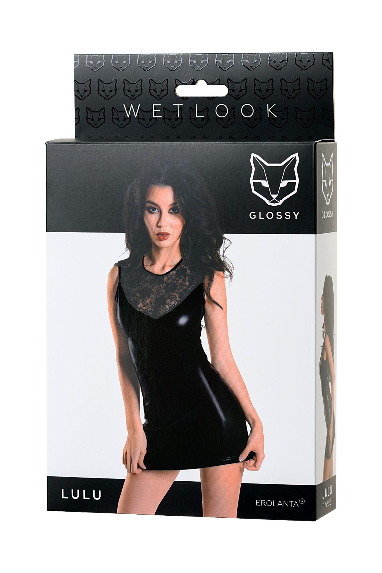 Эротическое платье glossy lulu из материала wetlook, черное, xl в Симферополе