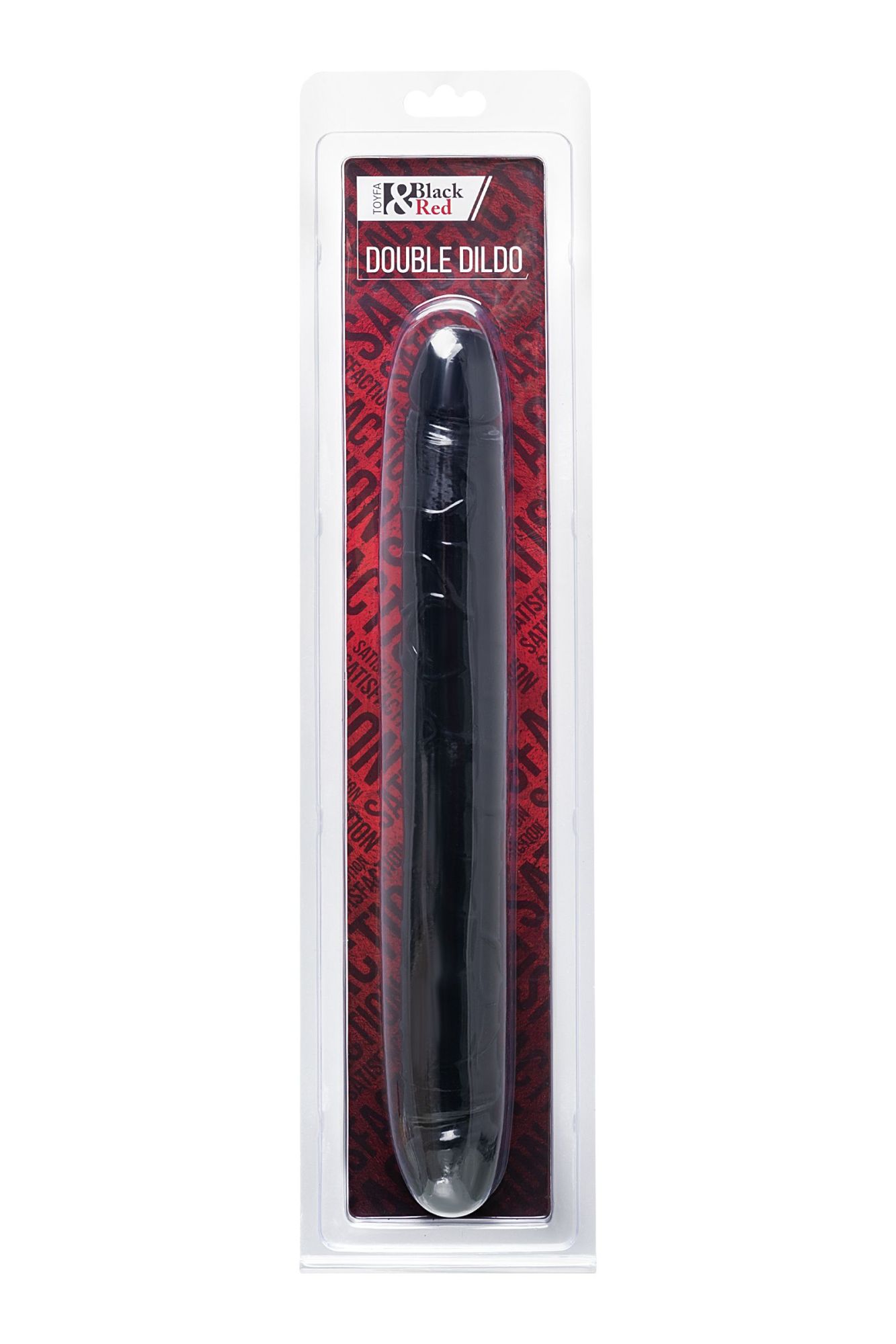 чёрный двусторонний фаллоимитатор toyfa black & red, 31 см в Симферополе