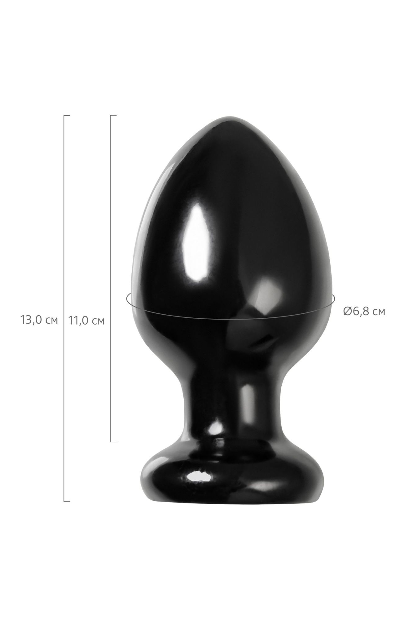 анальная втулка toyfa popo pleasure cetus β, pvc, черная, 13 см, ø 6,8 см в Симферополе