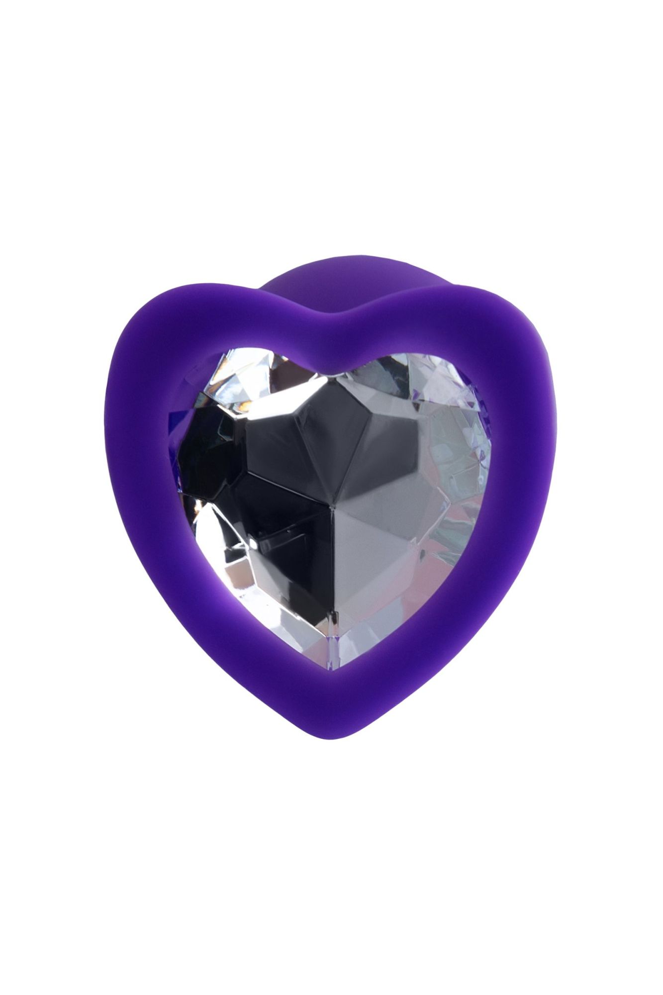 анальная втулка todo by toyfa diamond heart, силикон, фиолетовая, 7 см, ø 2 см, 18 г в Симферополе
