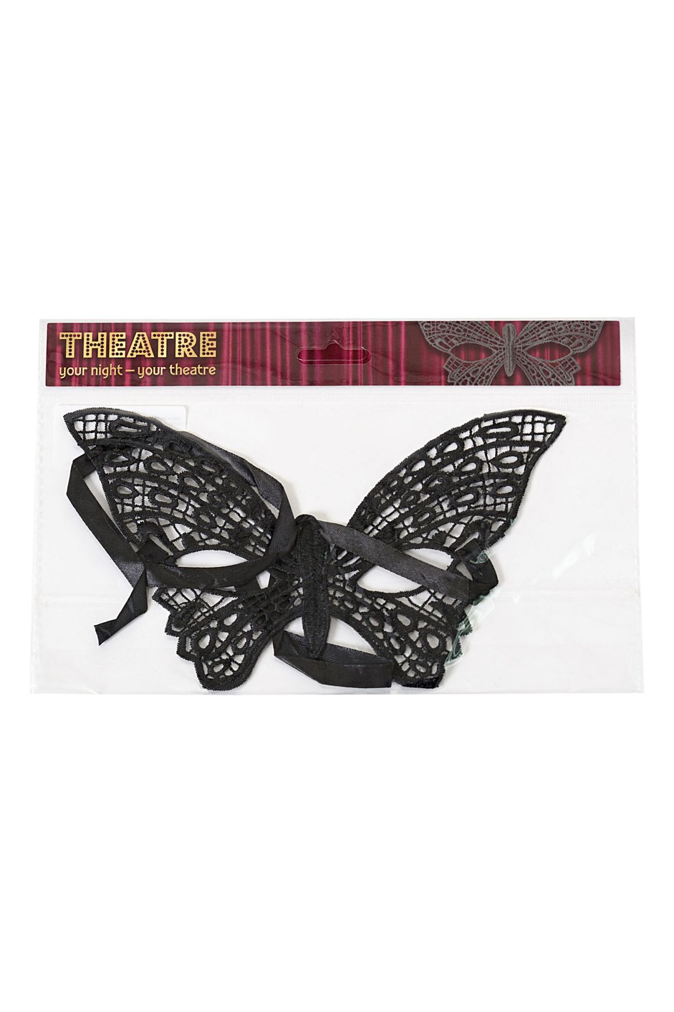 маска нитяная toyfa theatre «бабочка», текстиль, черная в Симферополе