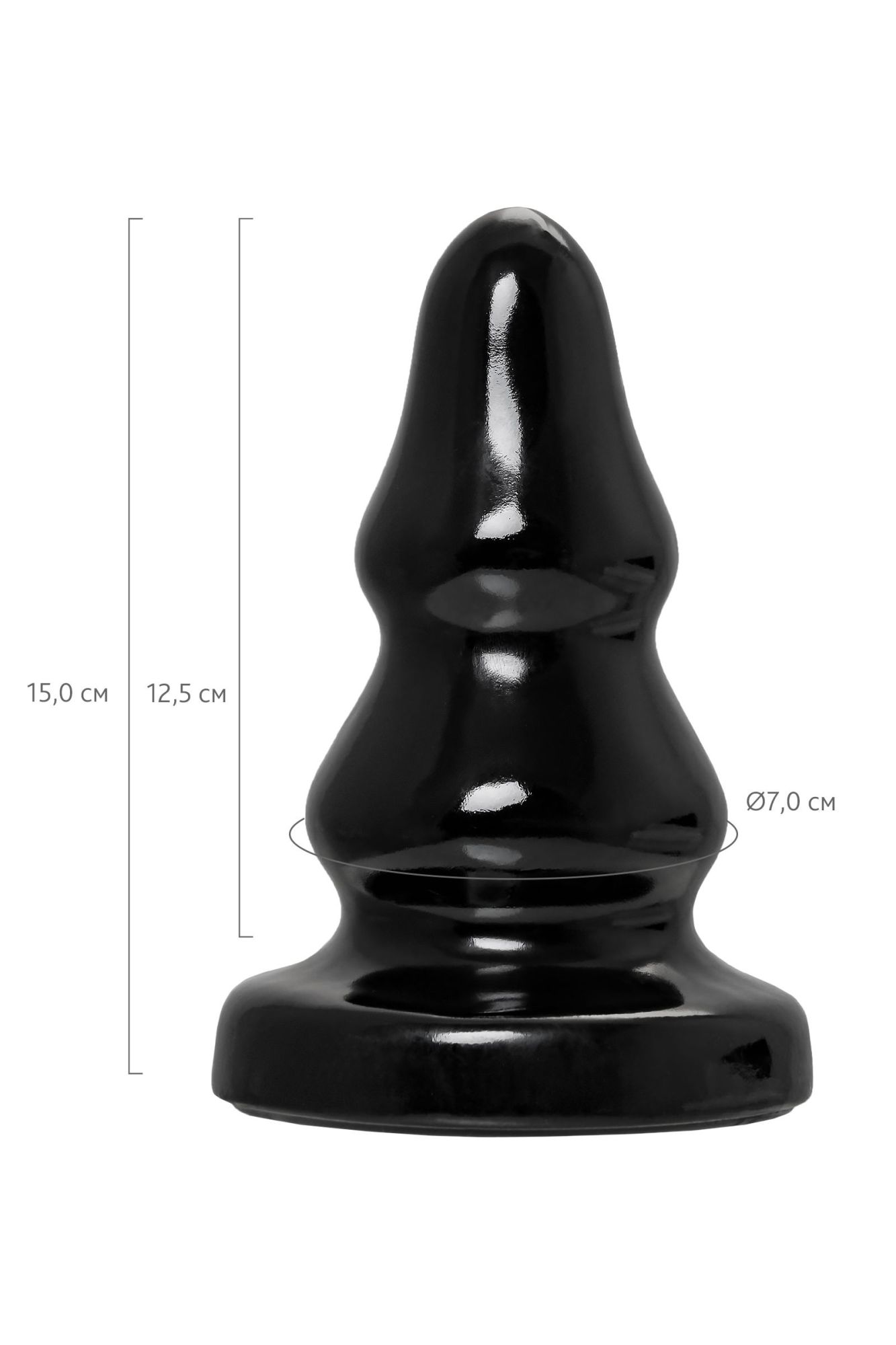 анальная втулка toyfa popo pleasure monoceros, pvc, черная, 15 см, ø 7 см в Симферополе
