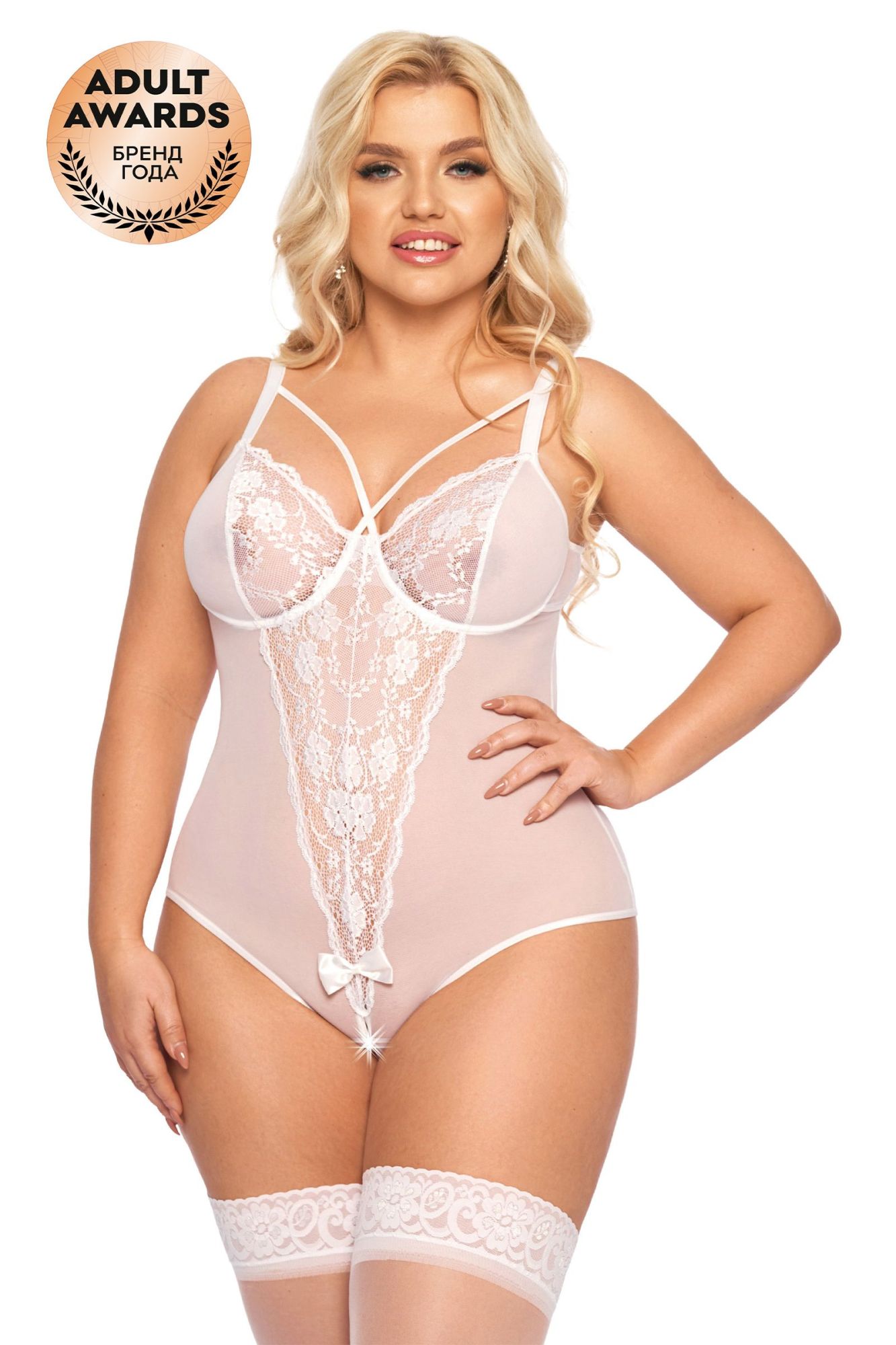 Эротическое боди softline collection amanda, белый, xxl в Симферополе