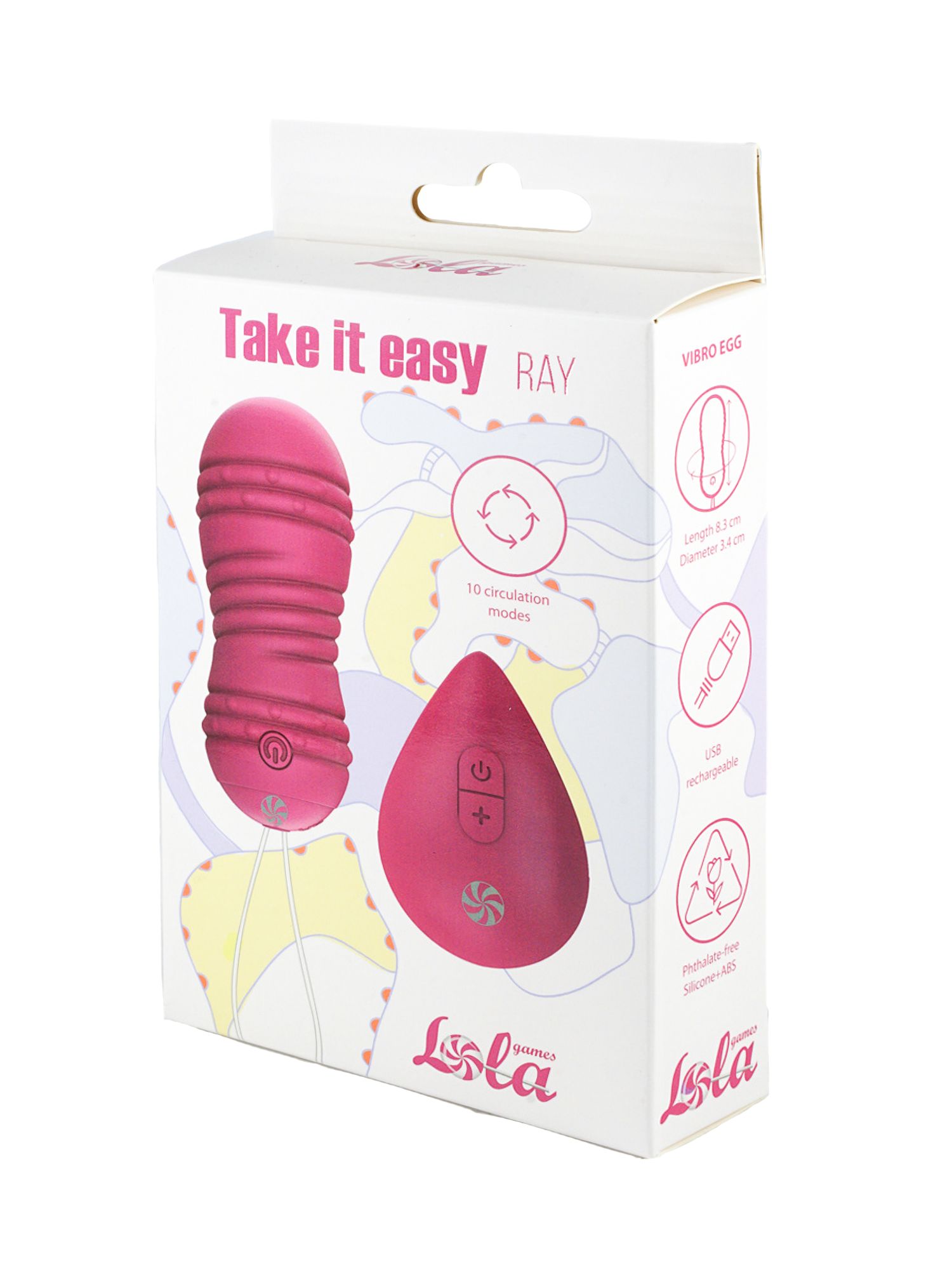 виброшарики с циркуляцией на пульте управления take it easy ray pink 9021-10lola в Симферополе