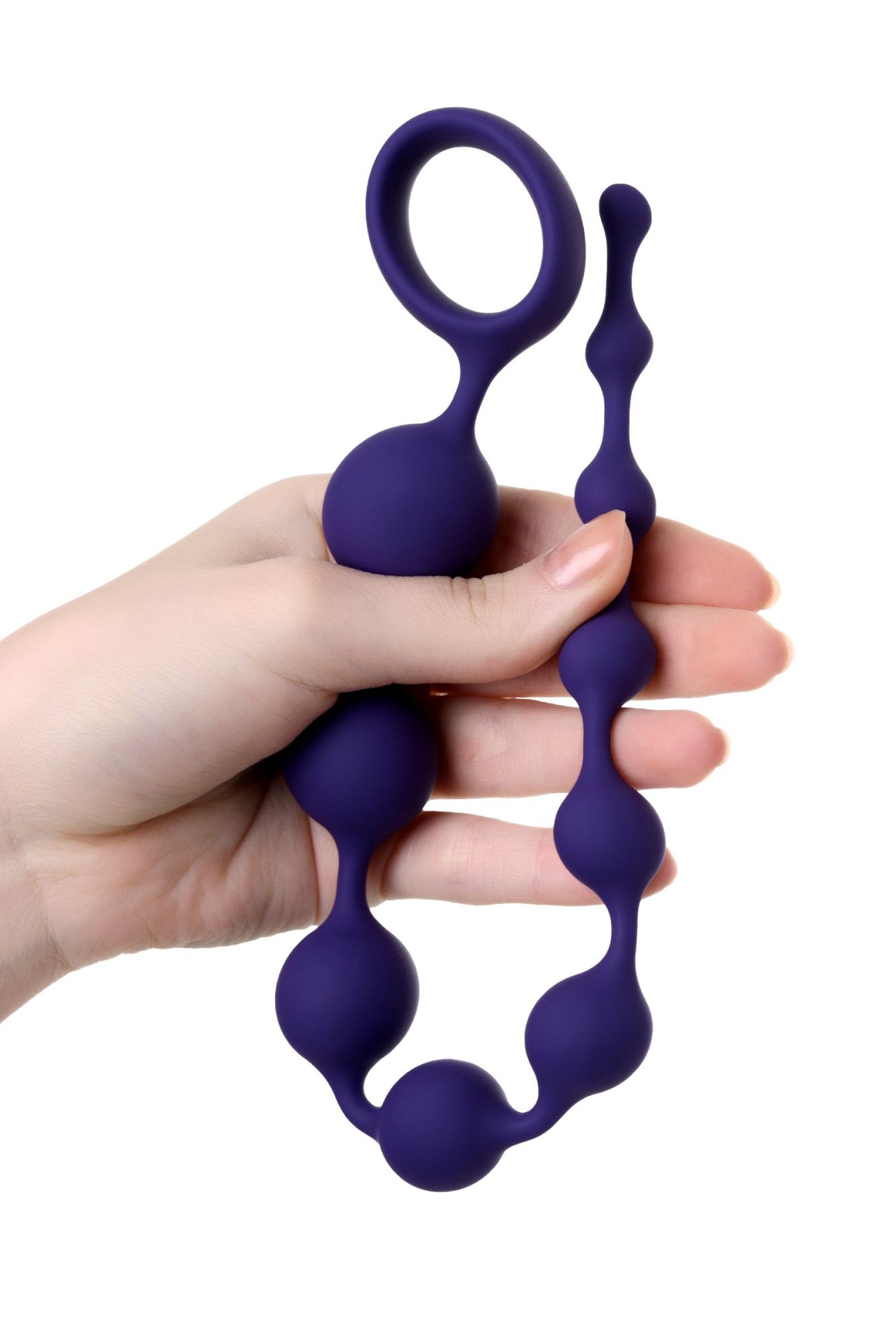 анальная цепочка todo by toyfa grape, силикон, фиолетовая, 35 см, ø 2,7 см в Симферополе