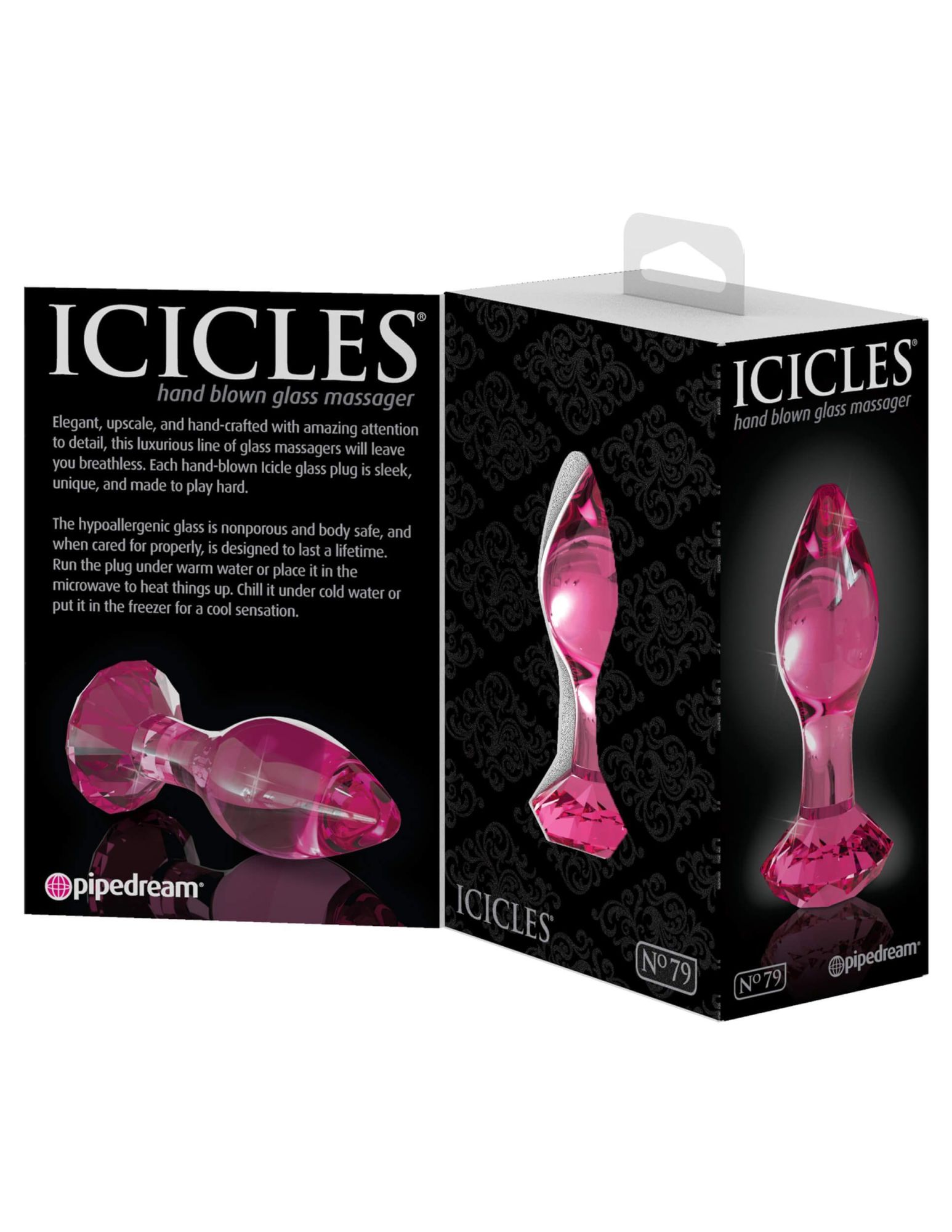 анальная пробка стеклянная pipedream icicles no 79, розовая в Симферополе