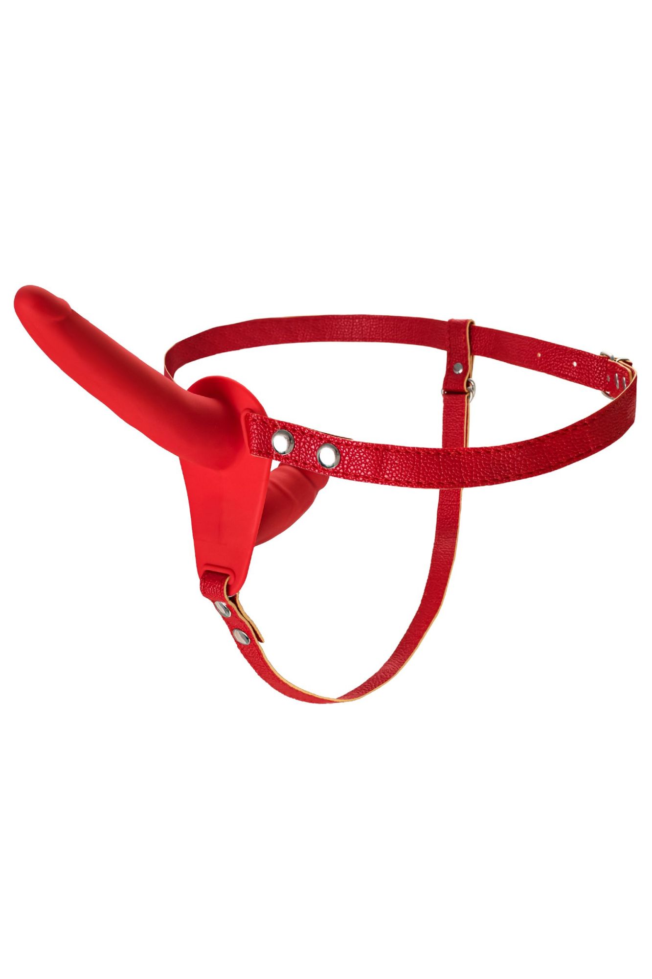 страпон на креплении black&red by toyfa, силикон, красный, 24 см в Симферополе