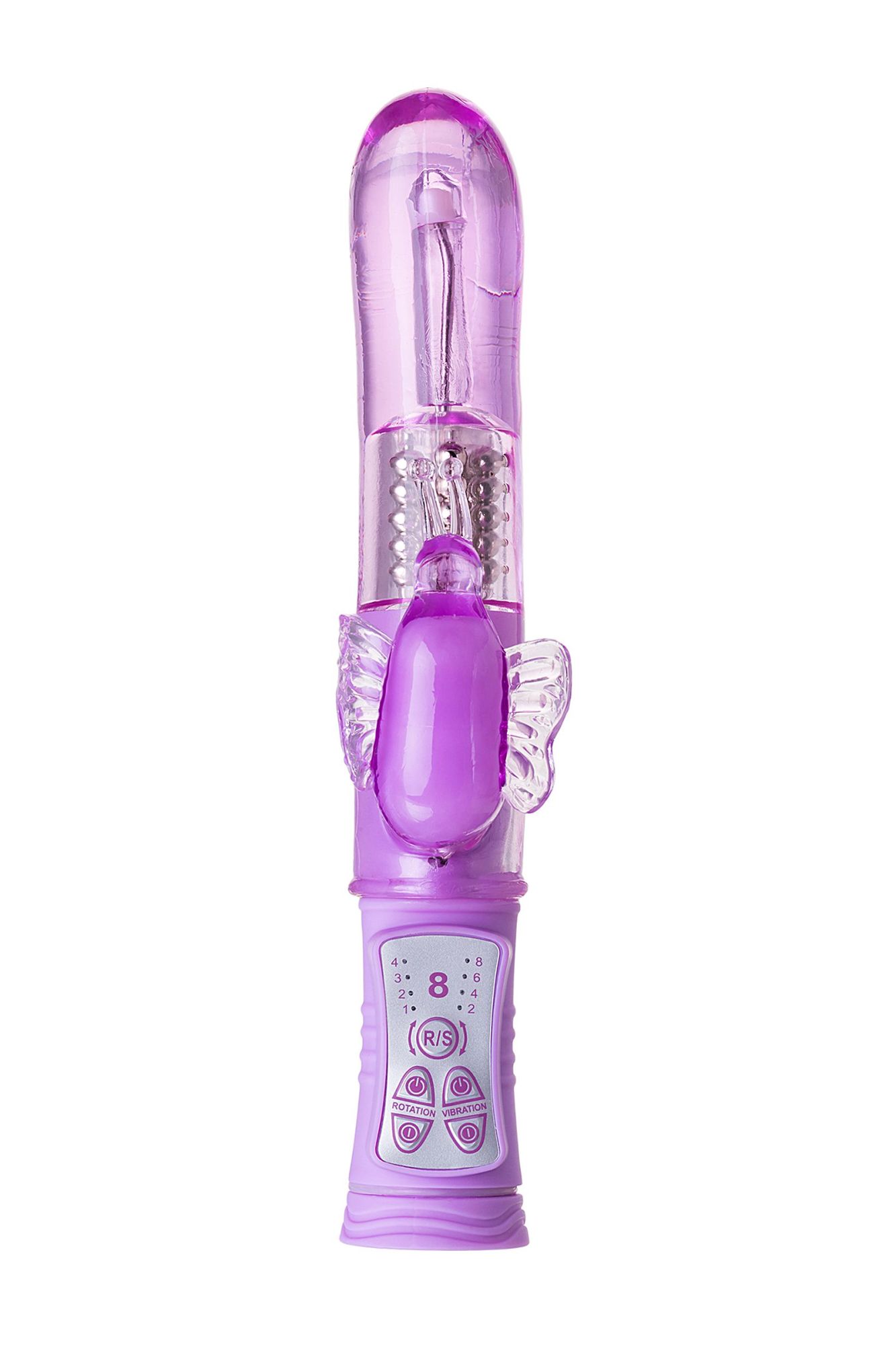 вибратор с клиторальным стимулятором toyfa a-toys high-tech fantasy, tpe, фиолетовый, 22,4 см в Симферополе