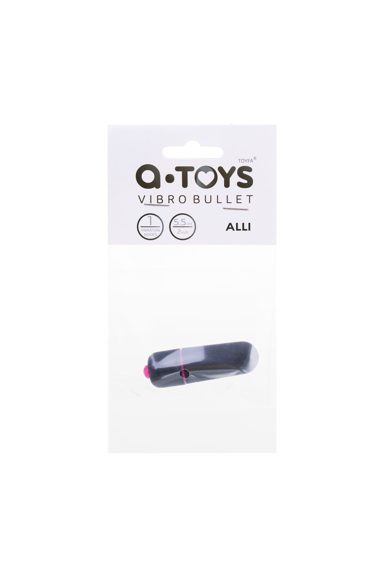 вибропуля a-toys alli abs пластик, черный, 5,5 см, ø 1,7 см в Симферополе