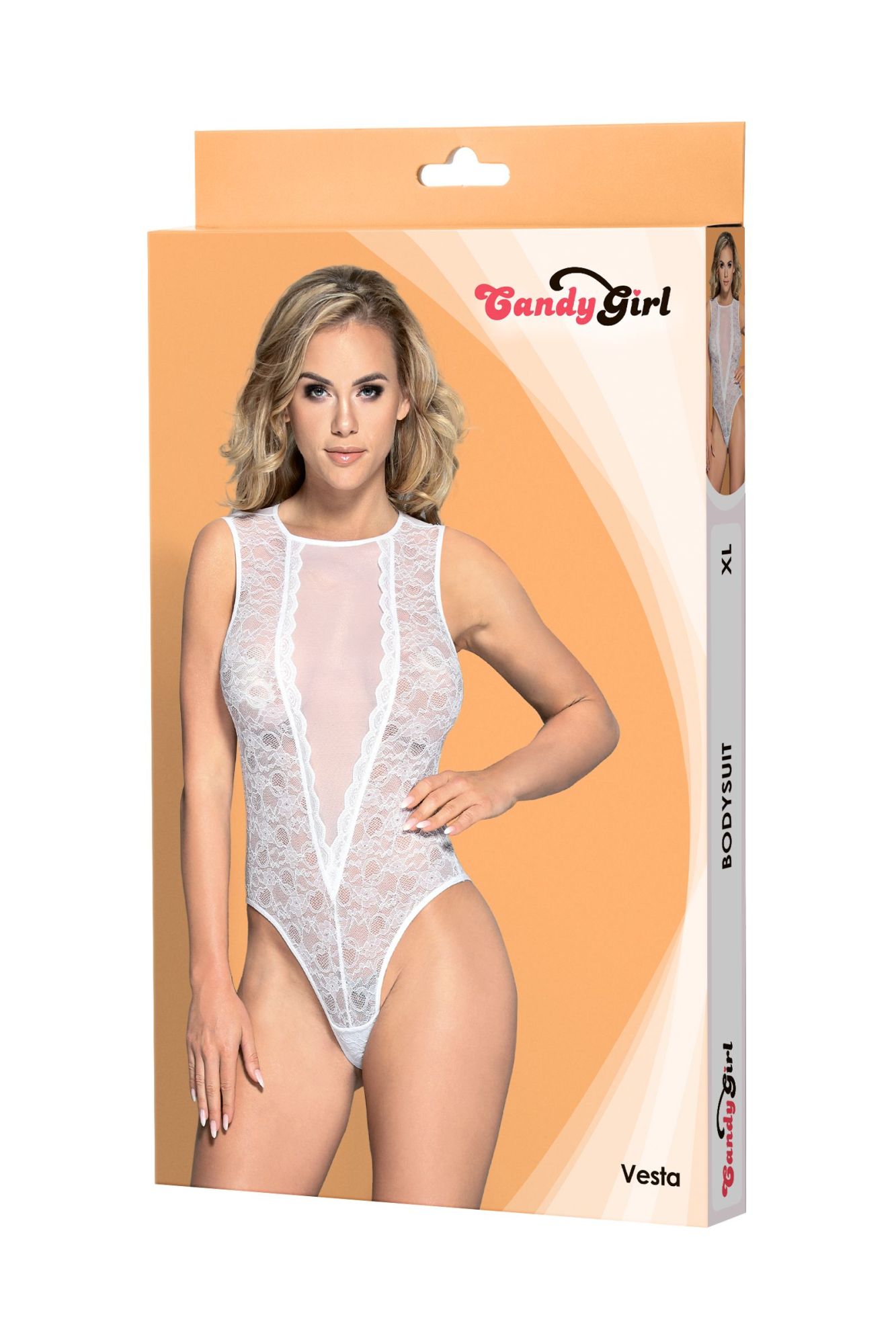 Эротическое боди candy girl vesta, белое, xl в Симферополе