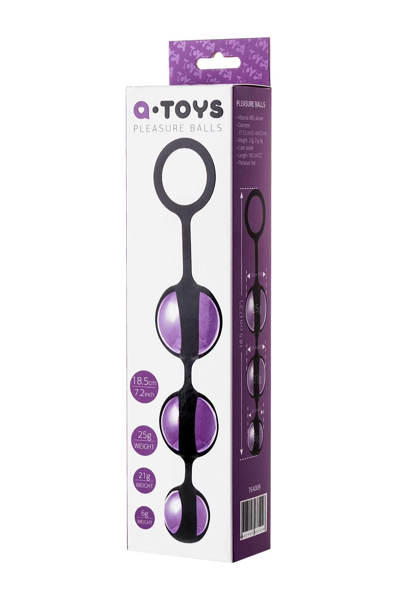вагинальные шарики toyfa a-toys hony, abs пластик, фиолетовый, 18,5 см в Симферополе
