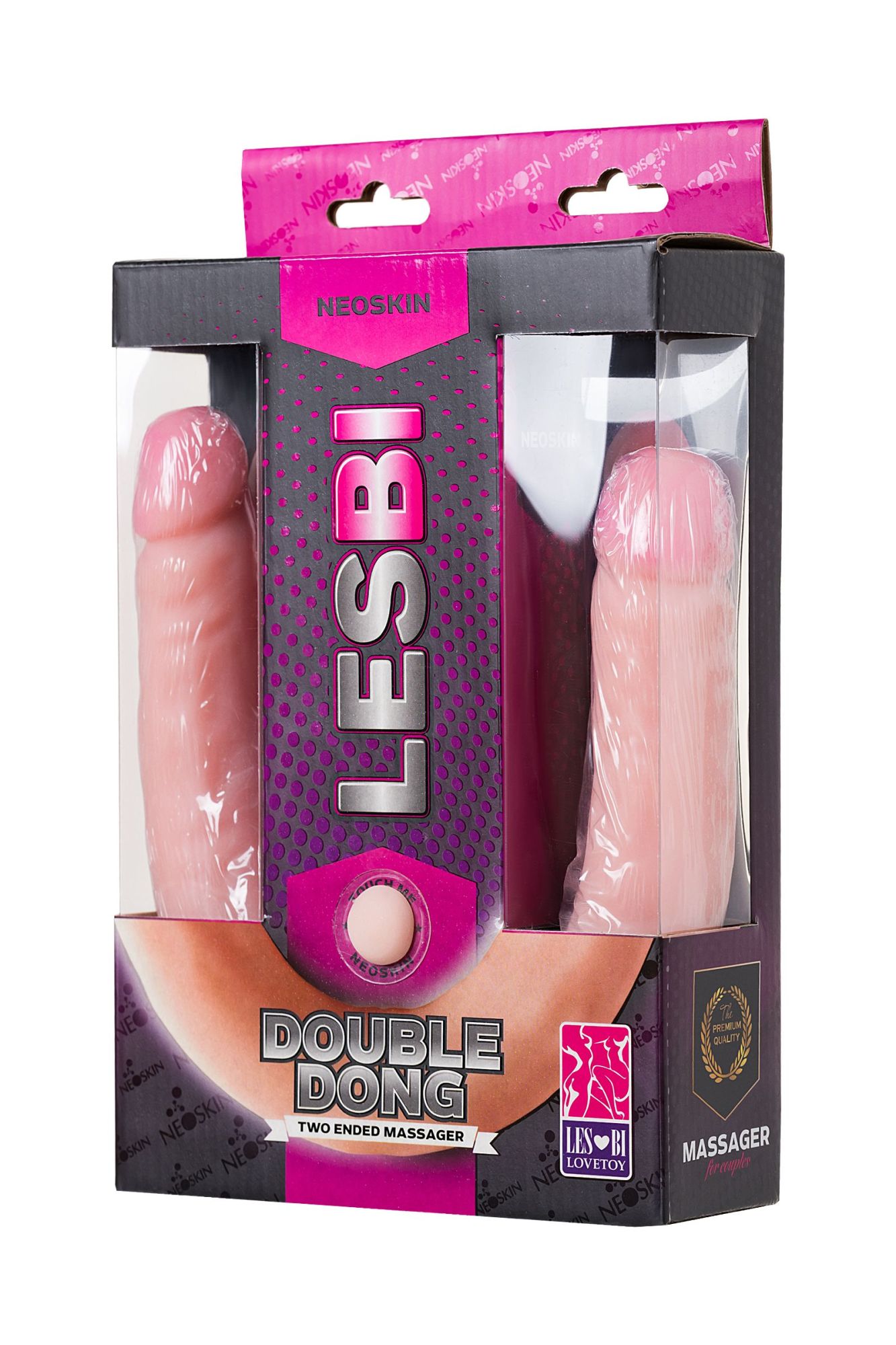 двусторонний фаллоимитатор lovetoy lesbi touch, телесный, 43 см в Симферополе