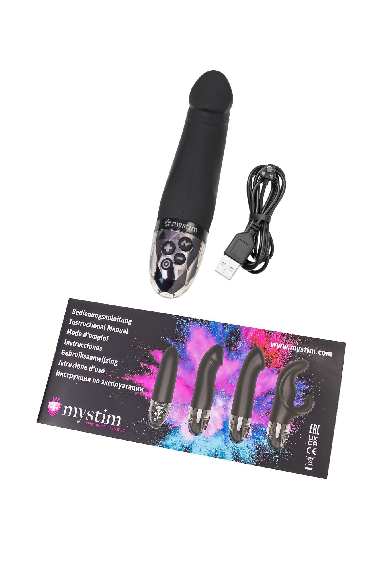 вибратор mystim real deal neal с электростимуляцией, силикон, черный, 16,5 см в Симферополе