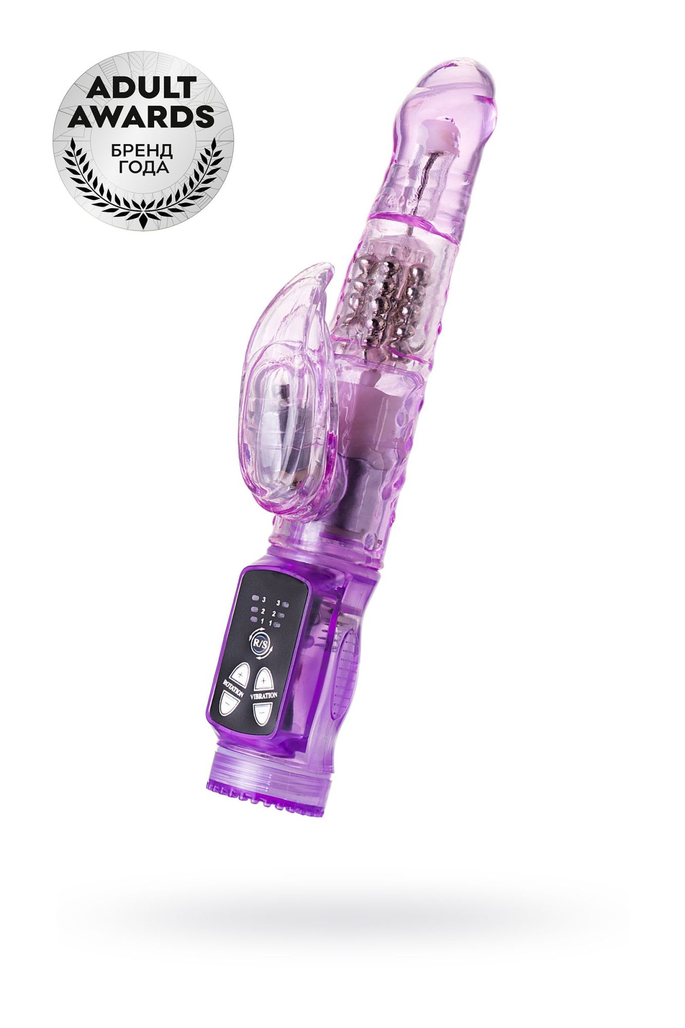 вибратор с клиторальным стимулятором a-toys by toyfa high-tech fantasy, tpe, фиолетовый, 22 см в Симферополе