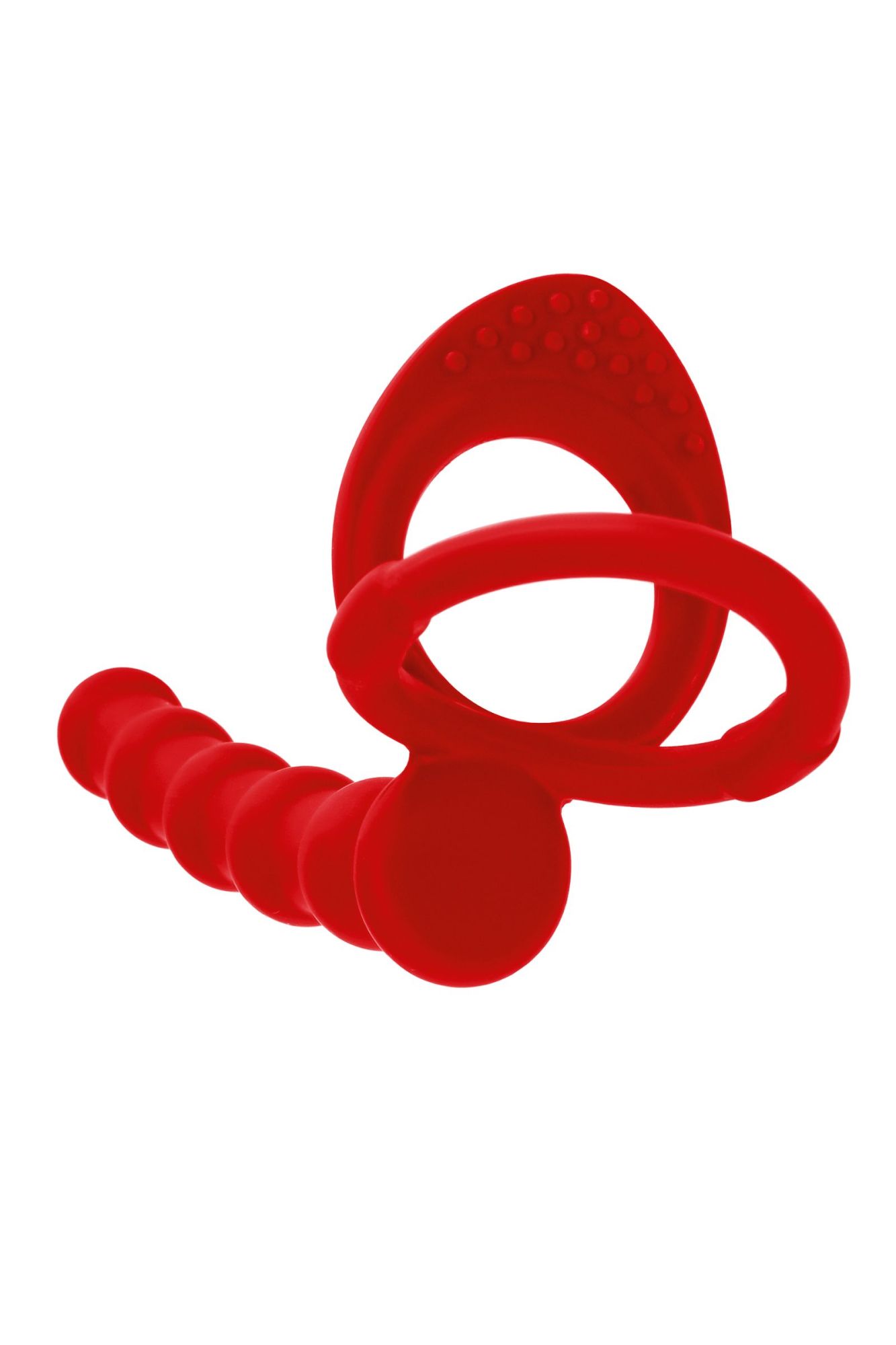 насадка на пенис для двойного проникновения black&red by toyfa, силикон, красная, 19,5 см в Симферополе