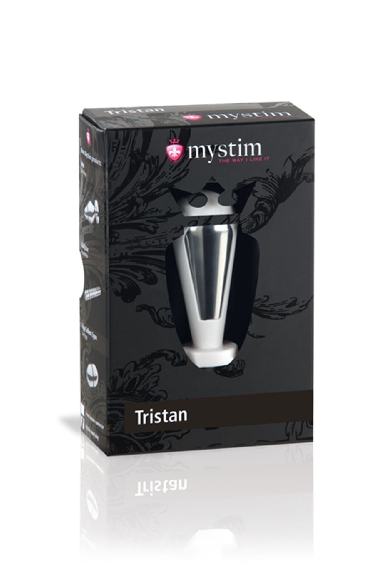 анальная пробка mystim tristan, электростимуляция, пластик, белый, 7,5 см, ø 3 см в Симферополе
