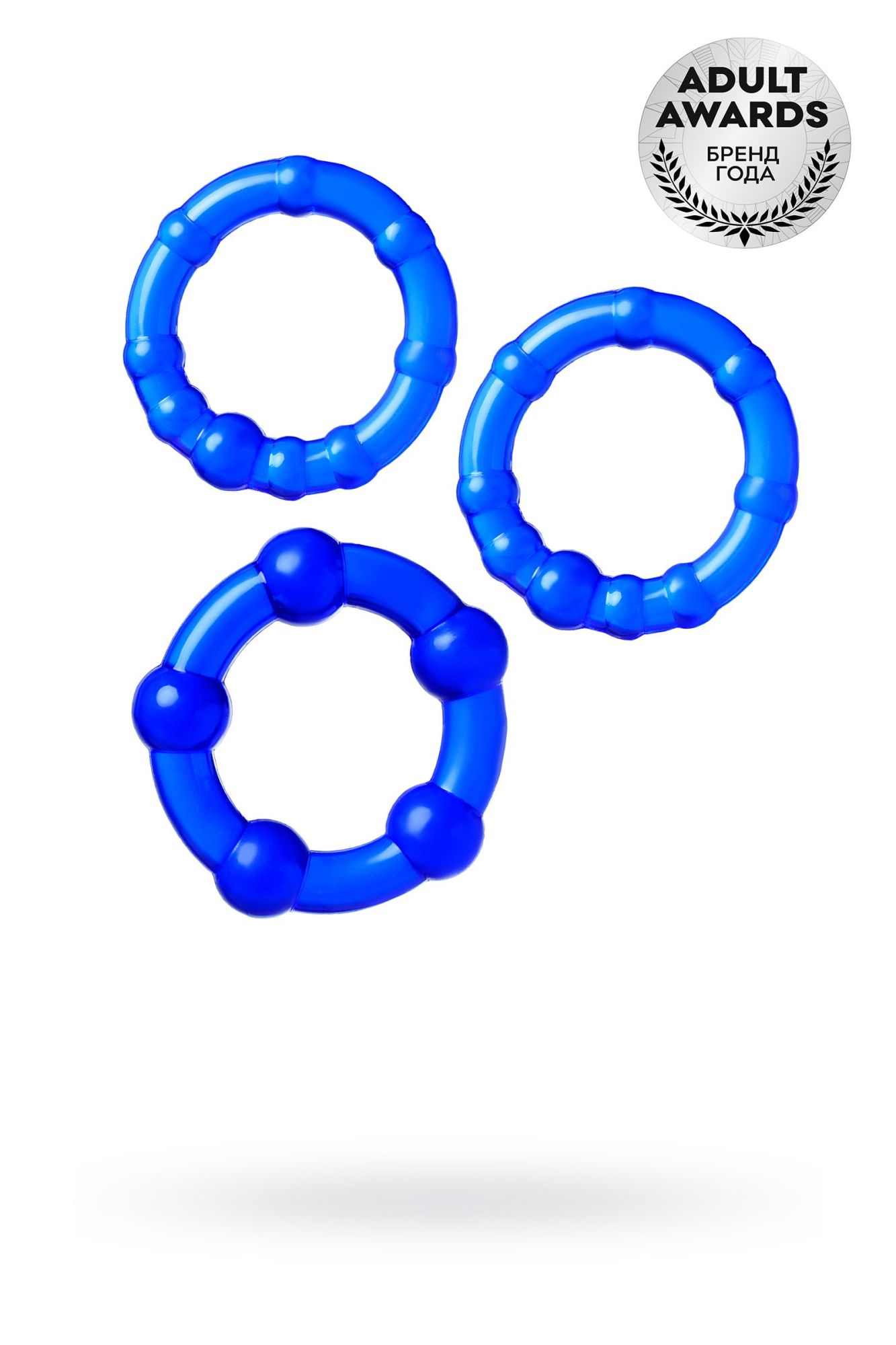 набор колец toyfa a-toys, tpe, синий, ø 3,5/3/2 см в Симферополе