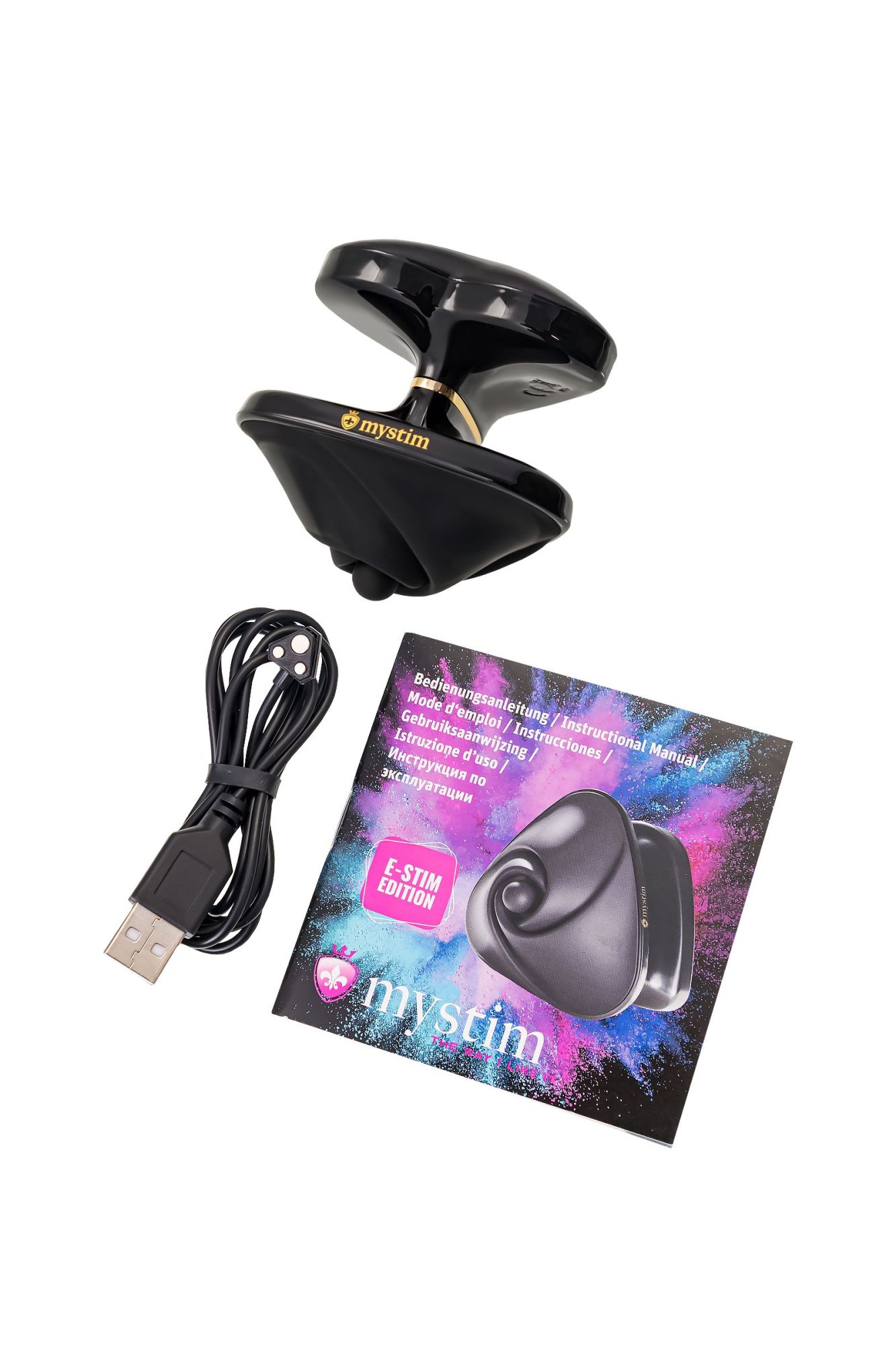 вибратор mystim heart ́s desire с электростимуляцией, силикон, черный, 6,7 см в Симферополе