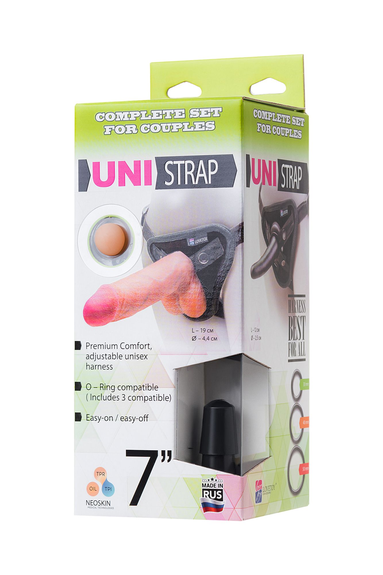 страпон на креплении lovetoy uni strap 7" harness best of all, телесный в Симферополе