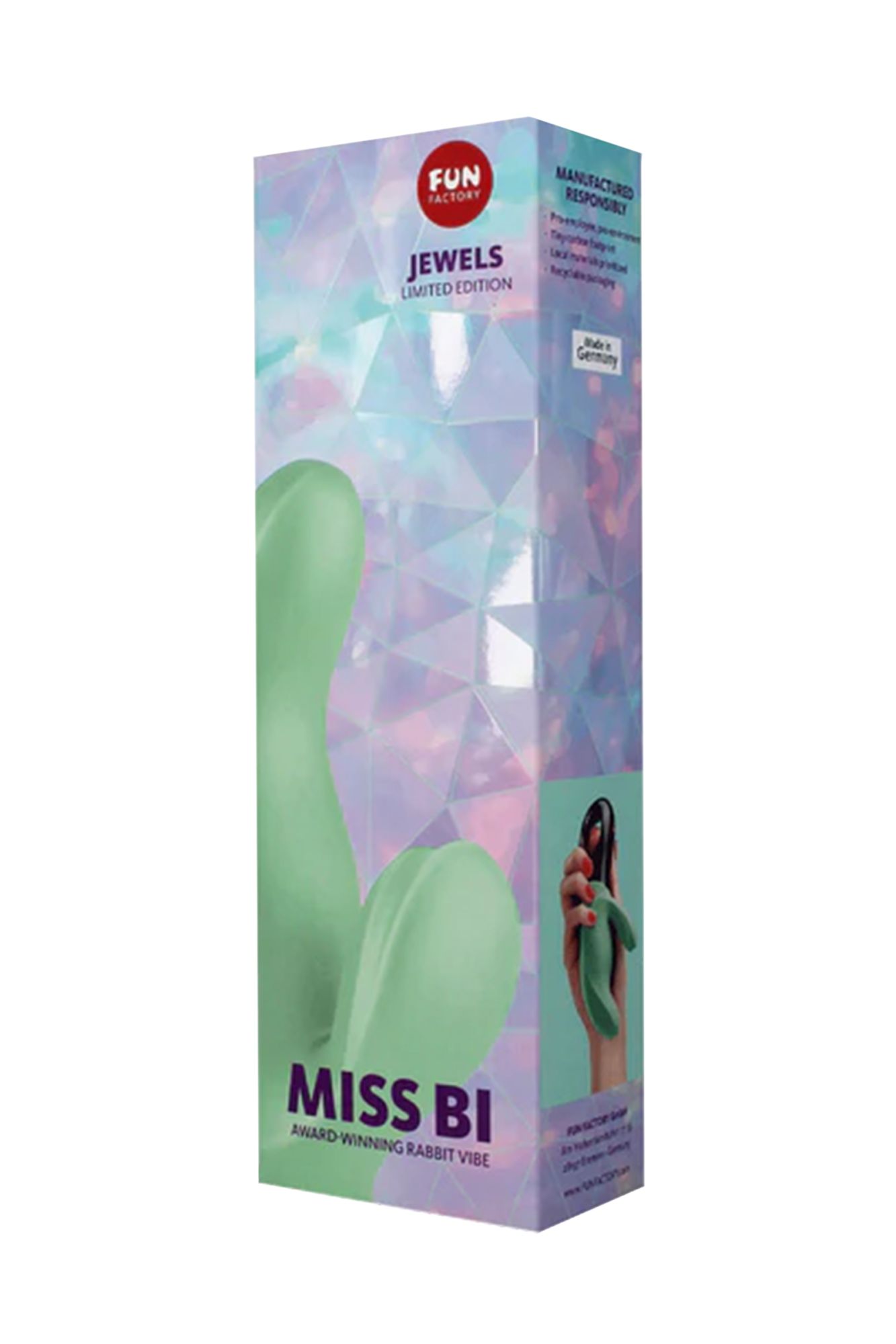 вибратор fun factory miss bi, силикон, нефритовый, 17 см в Симферополе