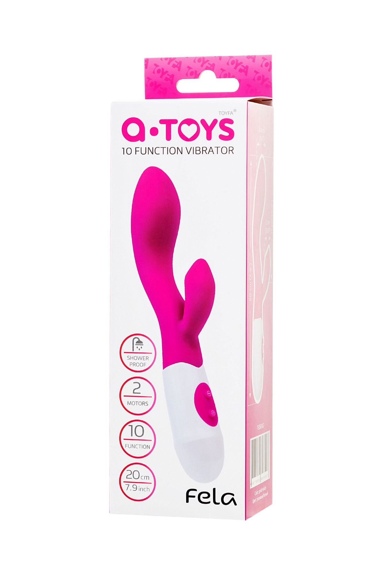 вибратор с клиторальным стимулятором toyfa a-toys fela, силикон, розовый, 20,5 см в Симферополе