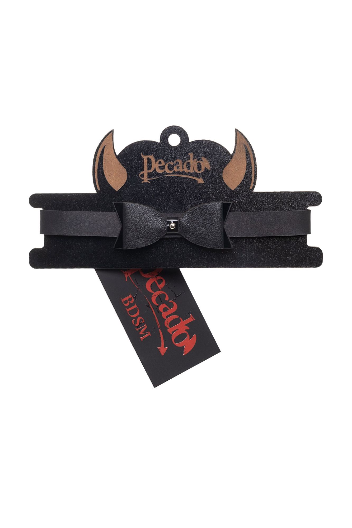 чокер pecado bdsm, с бабочкой, натуральная кожа, черный в Симферополе