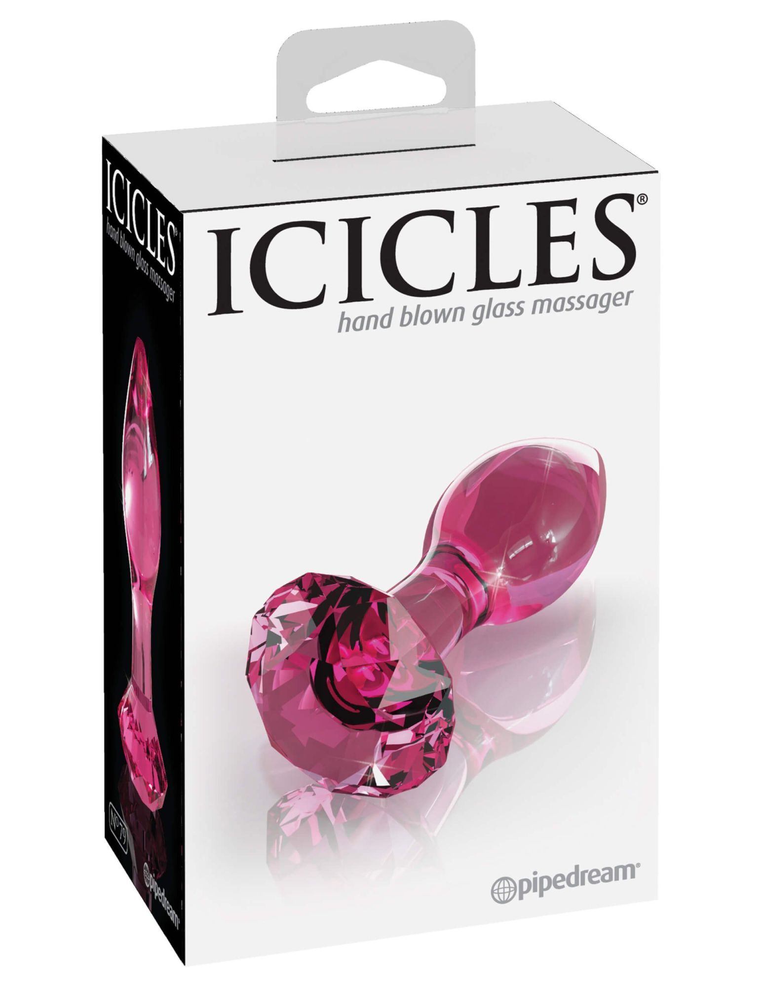 анальная пробка стеклянная pipedream icicles no 79, розовая в Симферополе