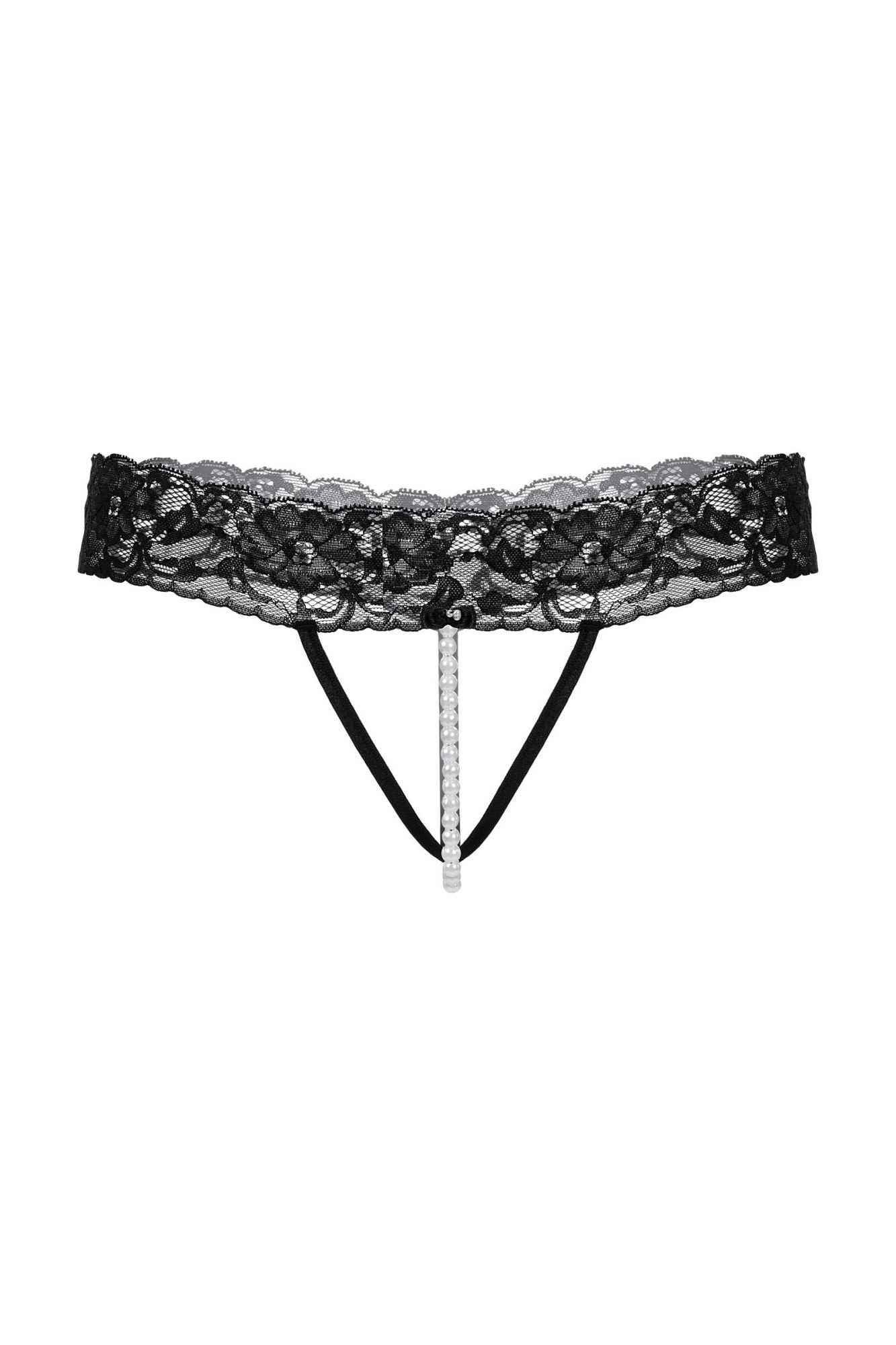 Эротическое стринги с ниткой из бусин softline collection, черный, s/m в Симферополе