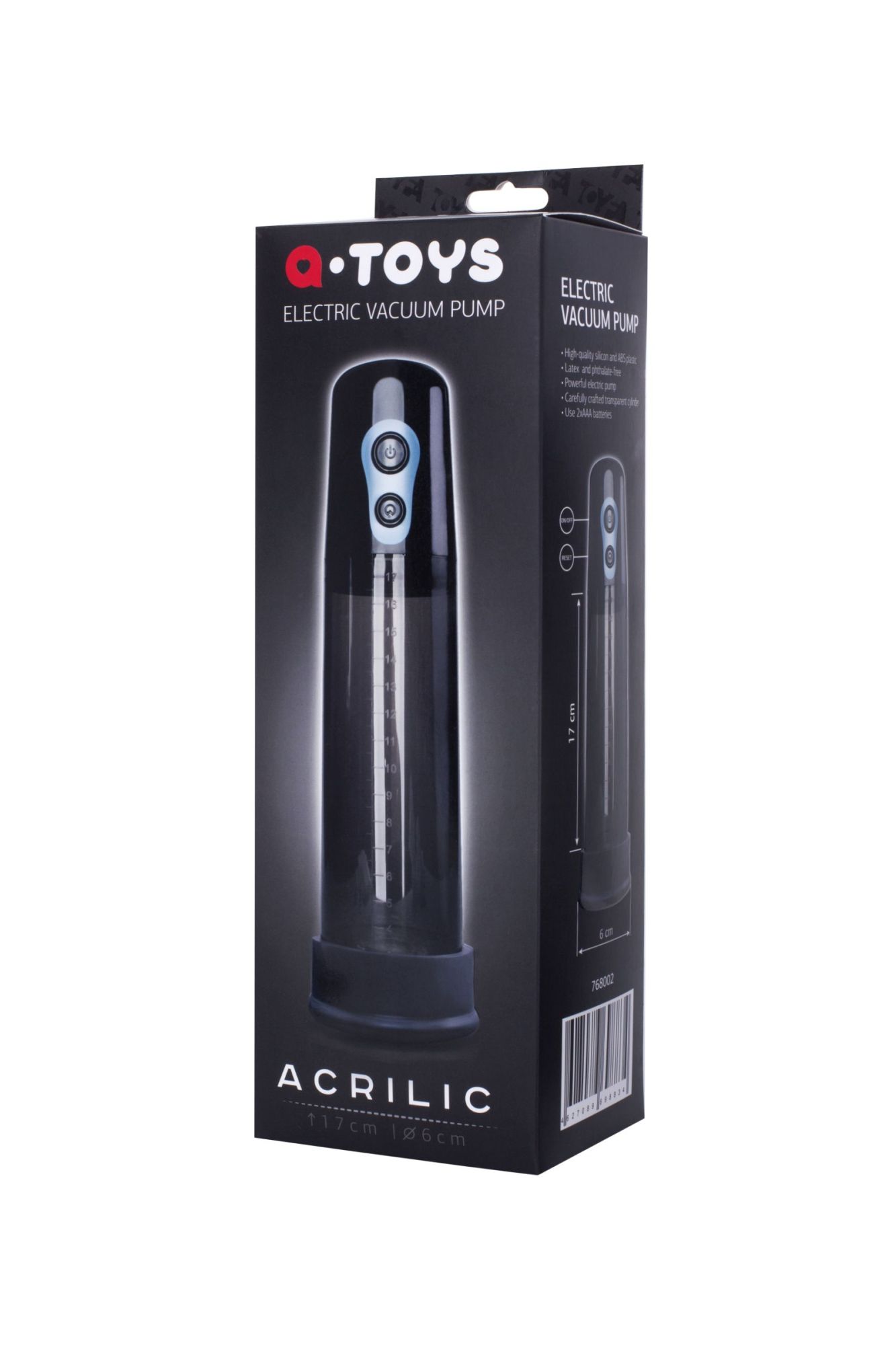 помпа для пениса toyfa  a-toys acrilic, силикон, чёрный, 26 см в Симферополе